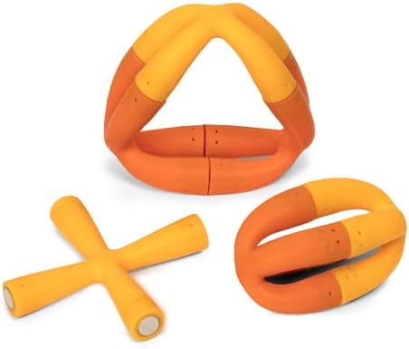 Speks Fleks Silicone 6-Piece Building Set - Marigold - Fun Desk Toy for Adults