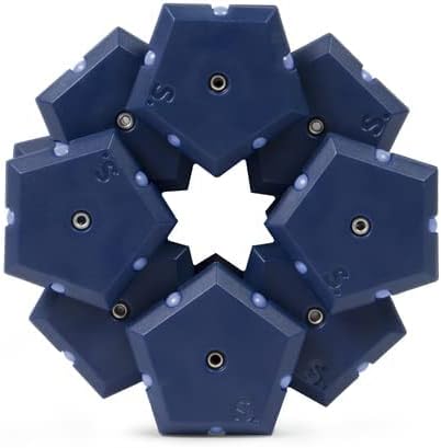 Speks Geode Matte Pentagons Magnetic Fidget Toy for Adults | Quiet Sensory Toy for Stress Relief & Anxiety, Office Desk Toy & Top Gadget Gift Idea | Space Cadet, 12-Piece Set