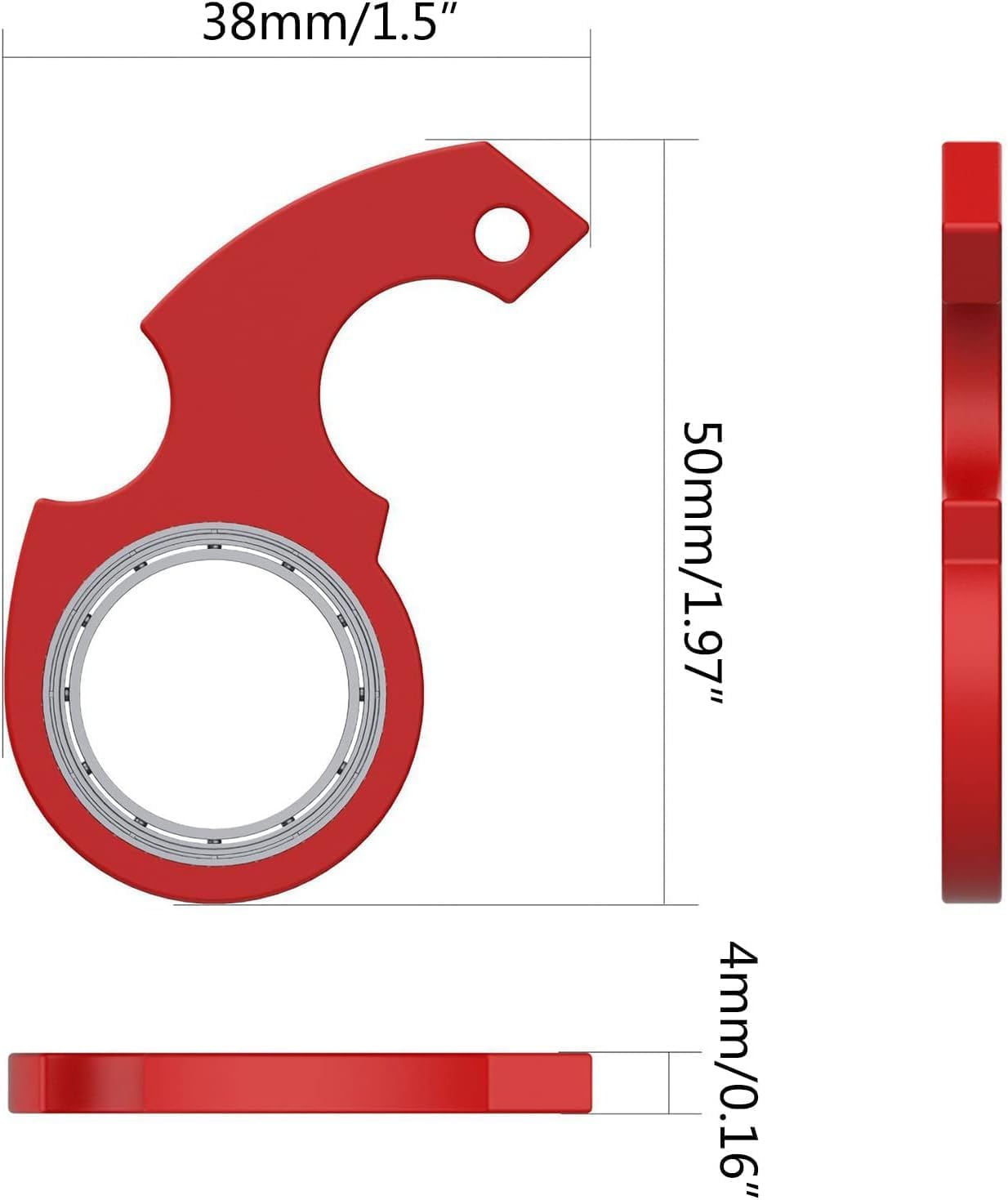 Key Flipping Keychain Spinner Spinning Key Ring Spinner for Car Key Pocket Spinning Stress Reliever Tool Fidget Spinners for Teen Man Women (Purple)