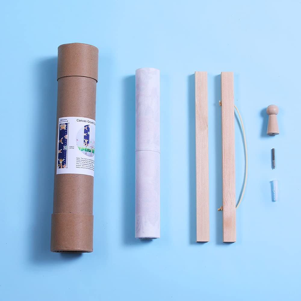 Personalized Kids Height Chart - Canvas Growth Ruler for Boys and Girls - Custom Name Banner with Removable Nursery Wall Decor - Gift for Kidโs Room Decoration