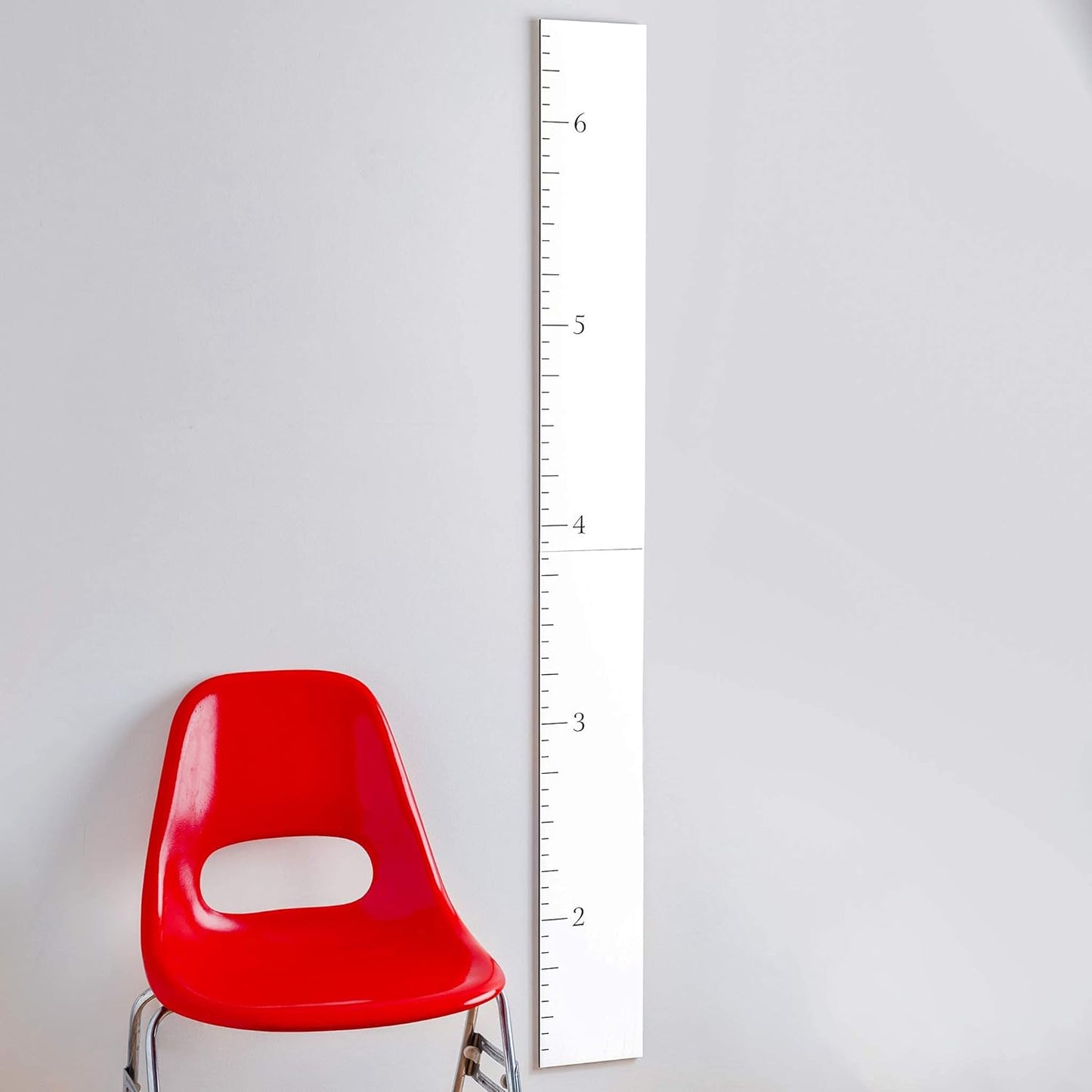 Wooden Growth Chart for Wall - Size Height Chart for Kids, Growth Measuring Board and Kids Height Wall Chart, Growth Chart for Kids, Height Chart for Wall - Modern White (63"x6.7")