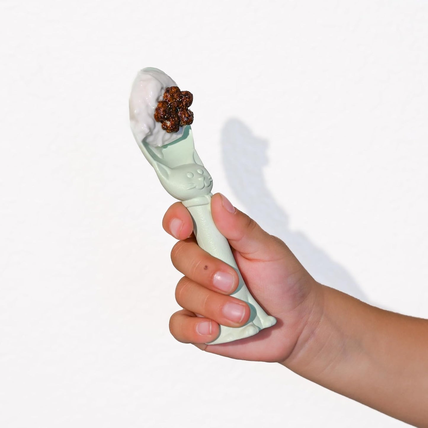 Made in USA Spoon la la Toddler Utensils Set - 6 Pack (3 Spoons & 3 Forks for Kids) - Self-Standing 3D Ergonomic Cat & Dog Handles - BPA-free, Dishwasher Safe, Baby Silverware (Blue, Pink, Mint)