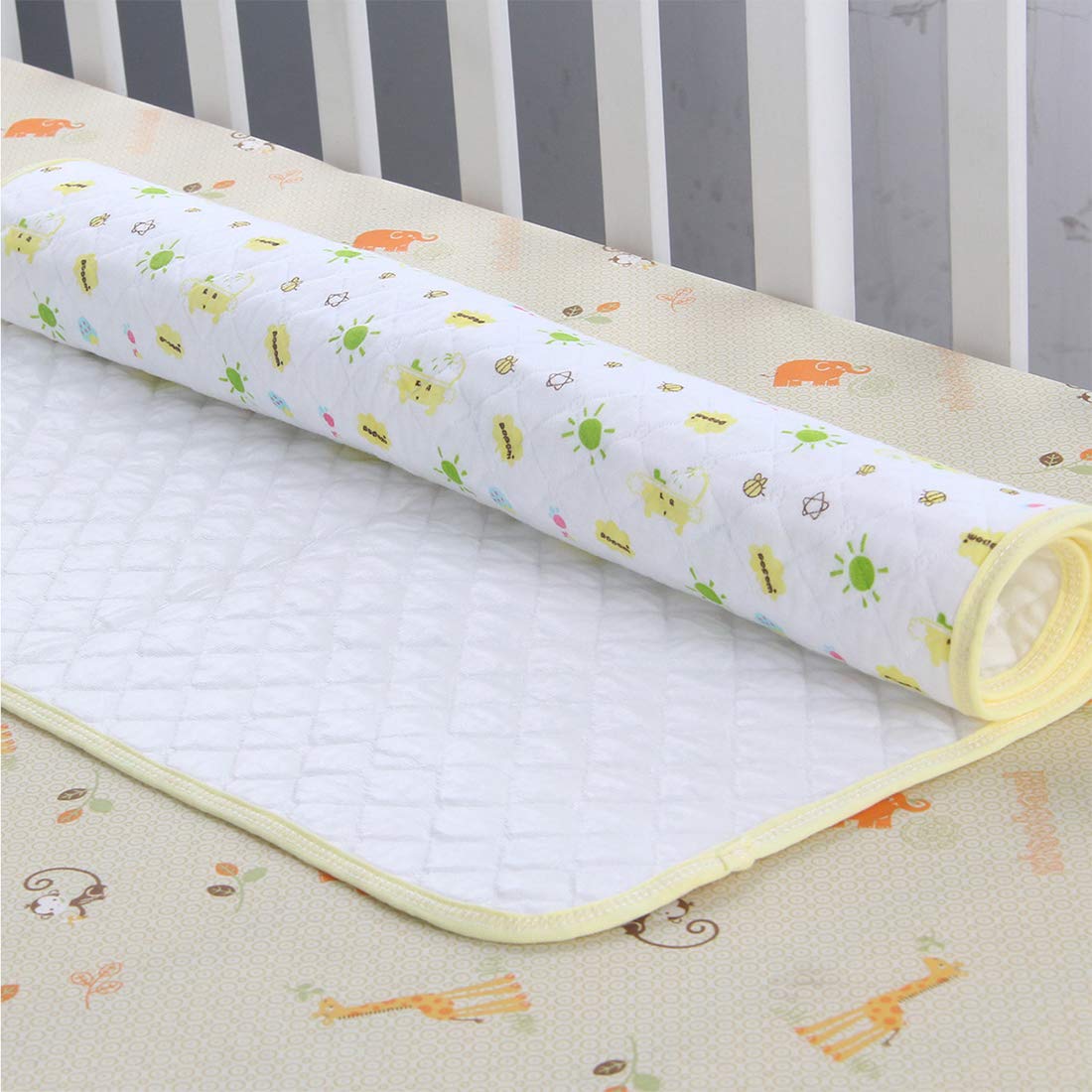 MBJERRY Waterproof Changing Pads Portable - Breathable Leak Proof Mattress Pad Protector Baby Changing Mat for Toddler, Kids Pack of 3 (S (17.7 x 13.7 Inch))