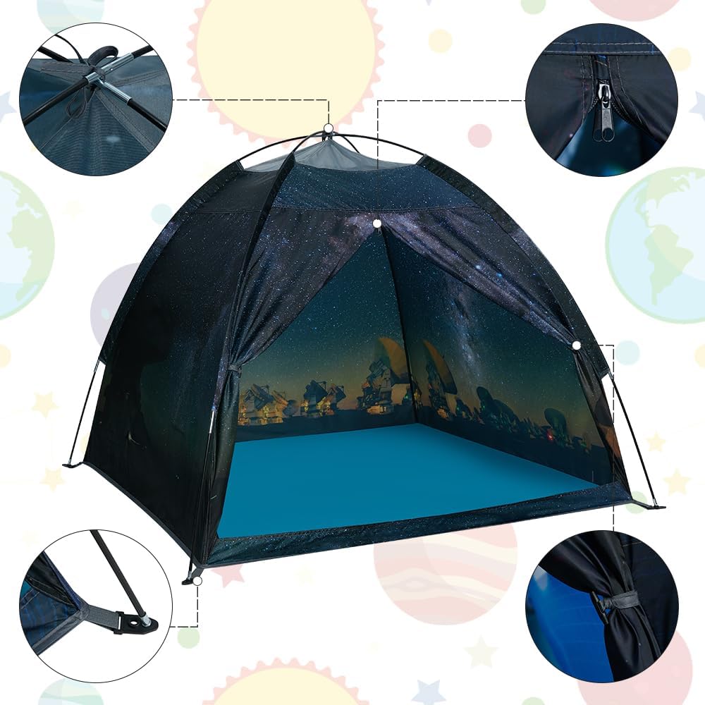Kids Play Tent-61”x61”x45”Imaginative Play Popup Tent Space World Tent for Kids Indoor/Outdoor Fun-Kids Galaxy Dome Tent Playhouse for Boys and Girls,Perfect Kid’s Gift