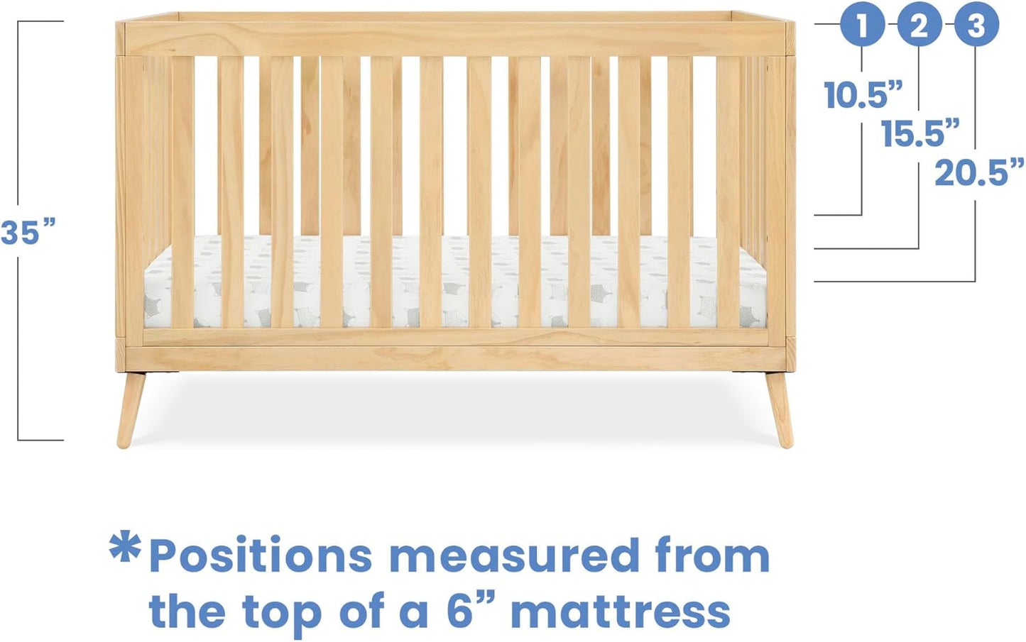 Delta Children Essex 4-in-1 Convertible Crib Greenguard Gold Certified, Natural