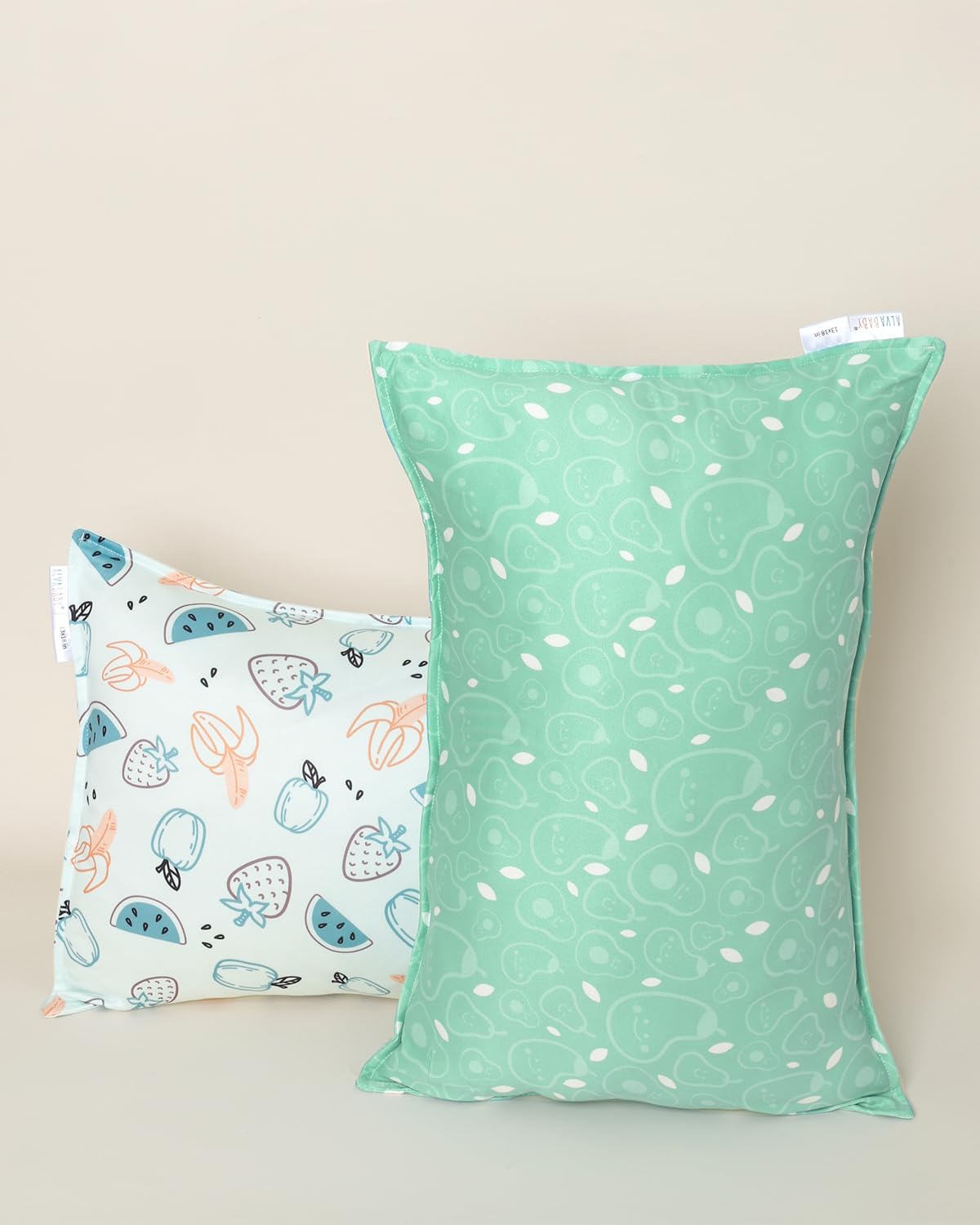 ALVABABY Toddler Pillowcases Stretchy Soft Kids Pillow Cover 2 Pack Fit 13"x 18" or 12"x16" Envelope for Girl Boy Sleepy Travel 2TPE33A