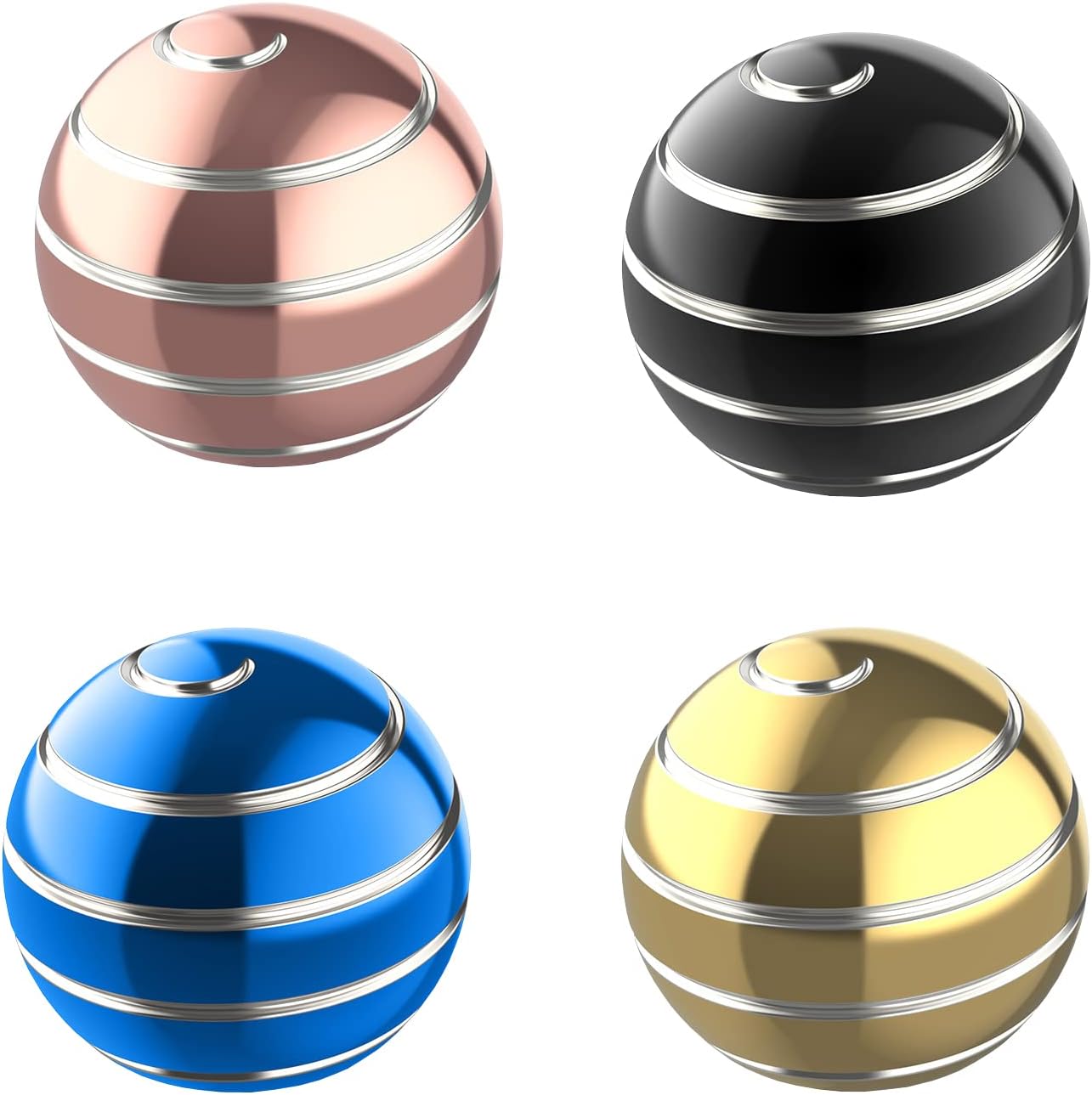 Optical Illusion toys, 1.77'' Kinetic Fidget Spinner Desktop Toys for Office for Adults, Metal Fidget Toys for Adults Kids, Kids Party Favors Toys (45MM, Gold-A)