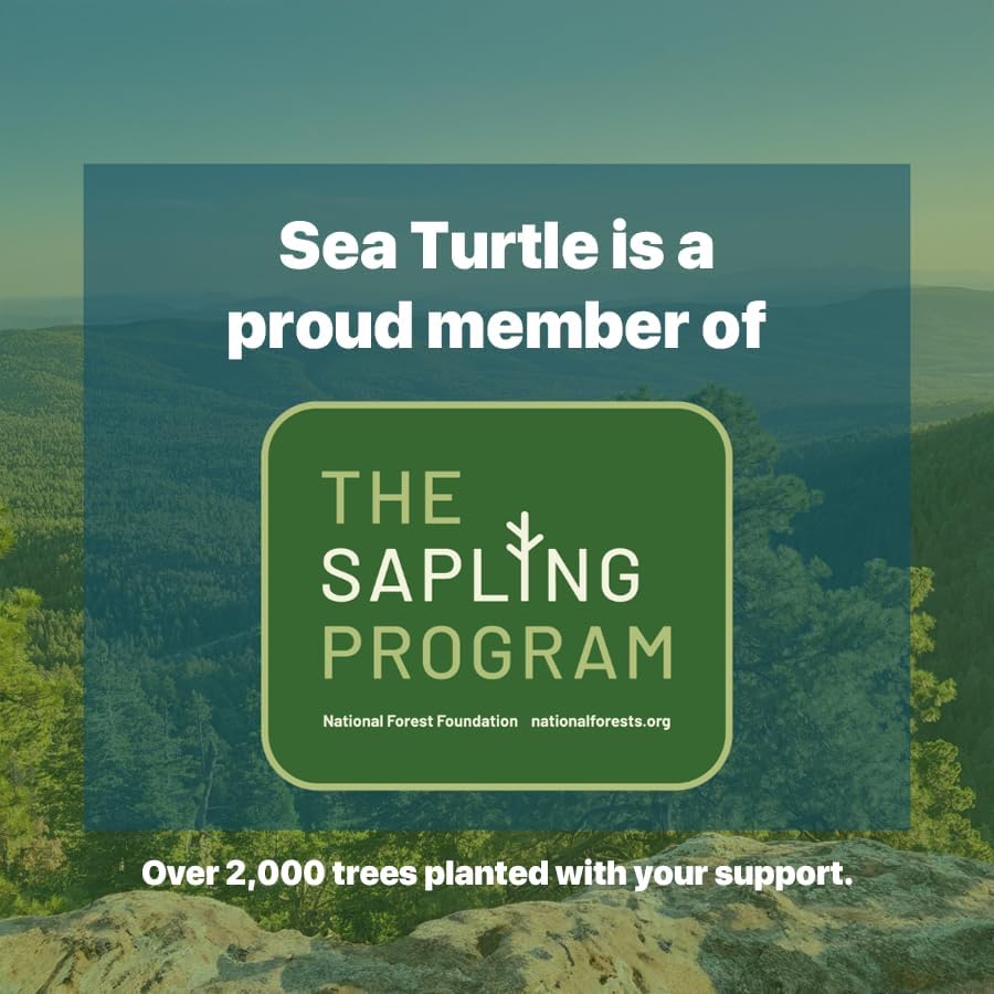 Sea Turtle Plant-Based Bristles, Compact Bamboo Toothbrushes, Soft Natural Toothbrush for Adults (4 Pack)