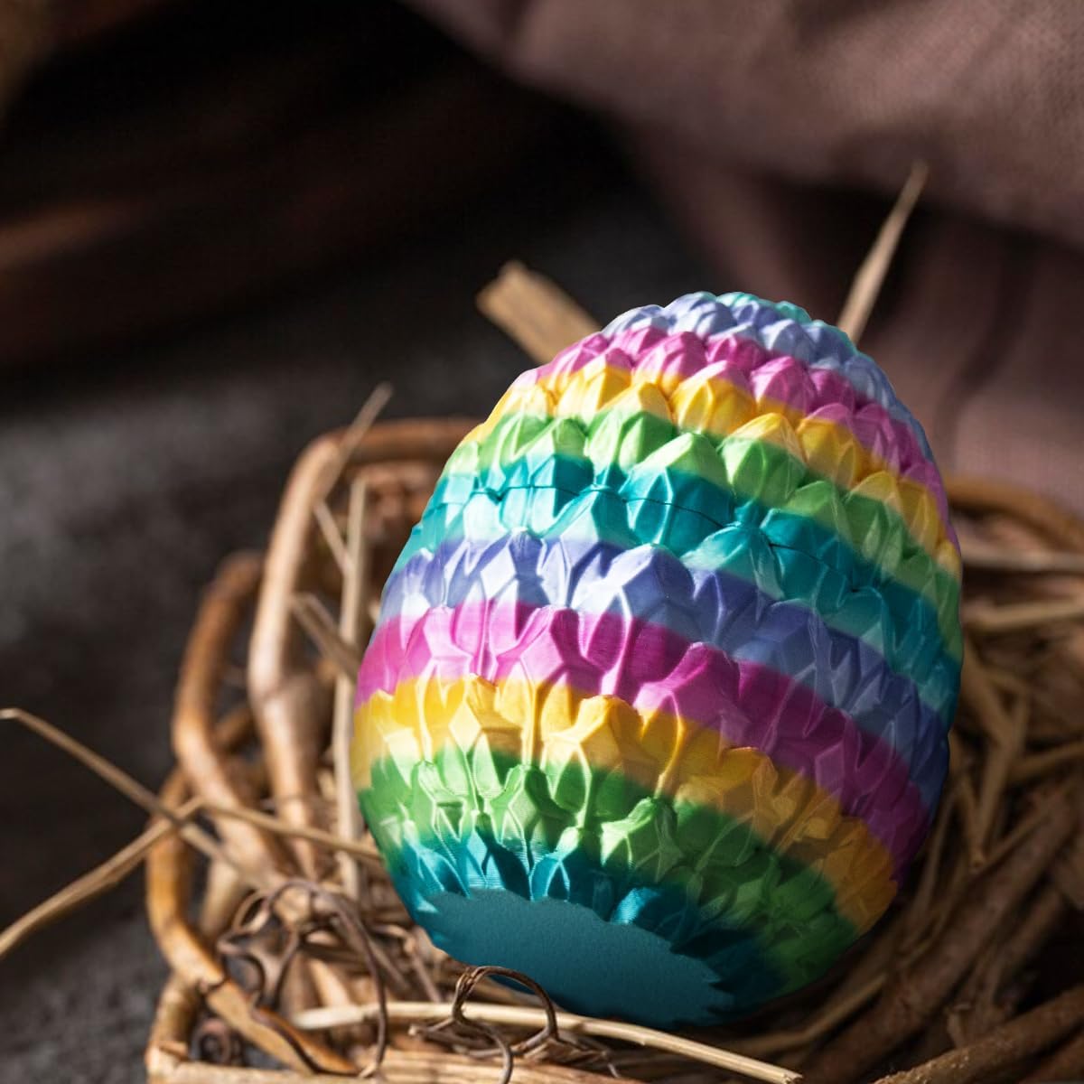 3D prited dragon ,3D Printed Dragon in Egg, Crystal Dragon Fidget Toy for Adult, Home Office Decor Executive Desk Toys, Fidget Toys for Adults and Kids (Multicolour)