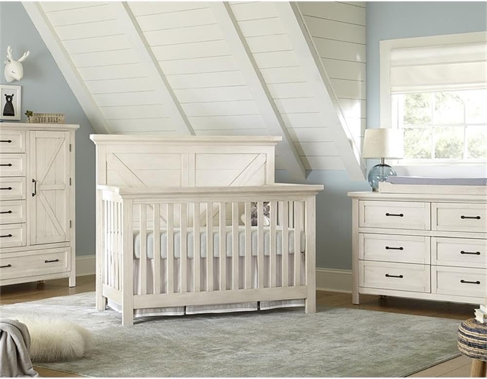 Pemberly Row Traditional 4 in 1 Convertible Crib