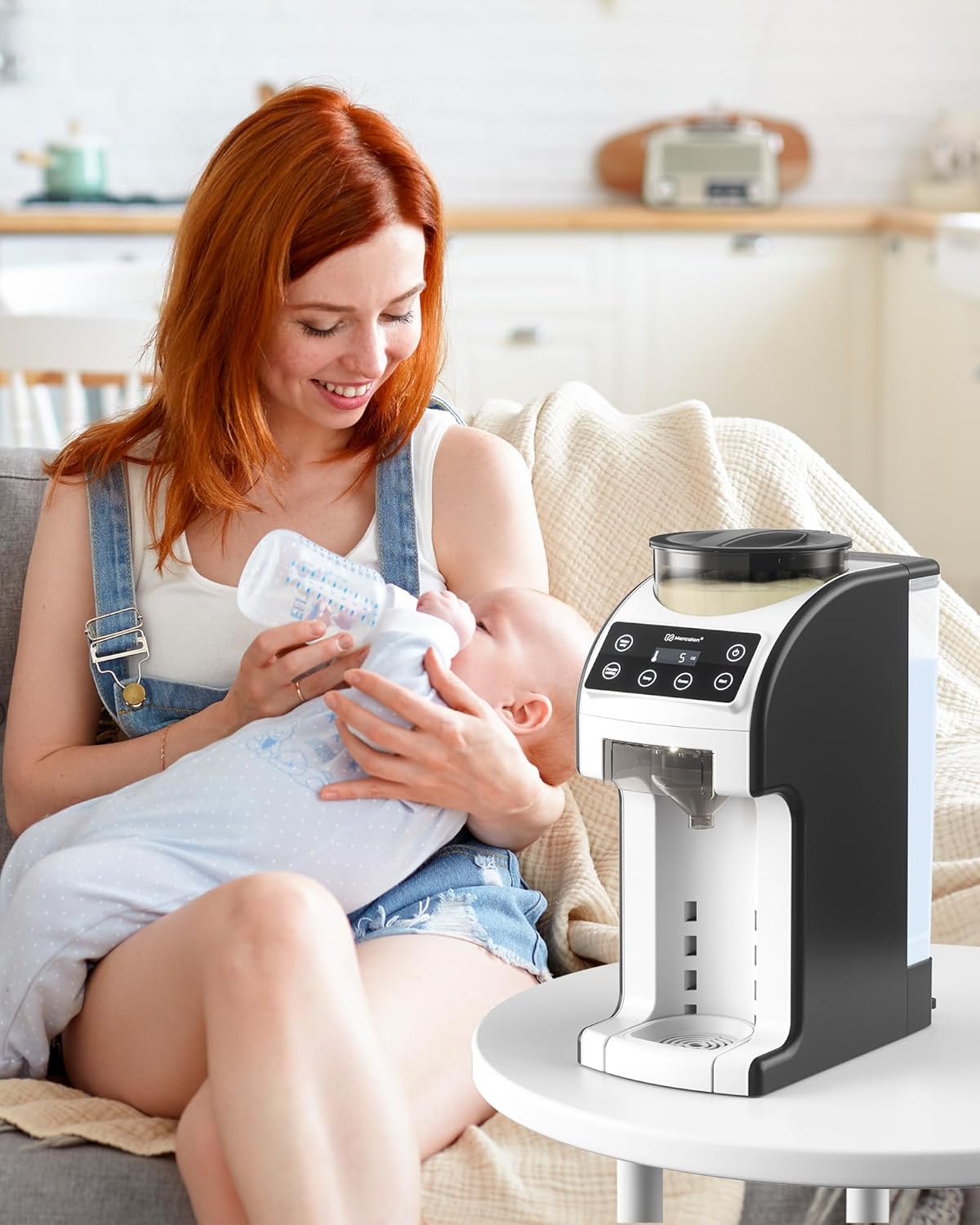 Instant Formula Maker, Fast and Customizable Formula Dispenser Machine with Accurate Temperature Control for Baby, Automatic Powder Blending for All Brands of Bottle and Formula, Black/White