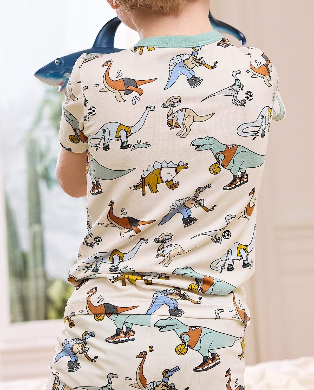 Bamboo Viscose Toddler Animal Pajamas Boys Girls Kids Cool Short Summer 12M-8Y Snug fit Pjs Set 2pcs