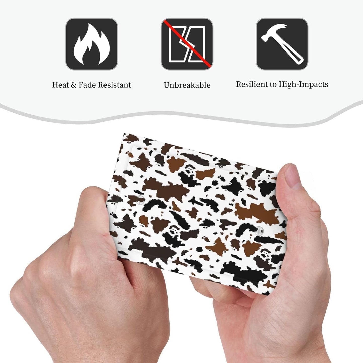 Light Switch Cover Plate Rustic Cowhide Highland Cow Milk Cow 1 Gang No Device Blank Electrical Wall Plates Faceplate Decorative Switch Plate For Farmhouse Home Decor