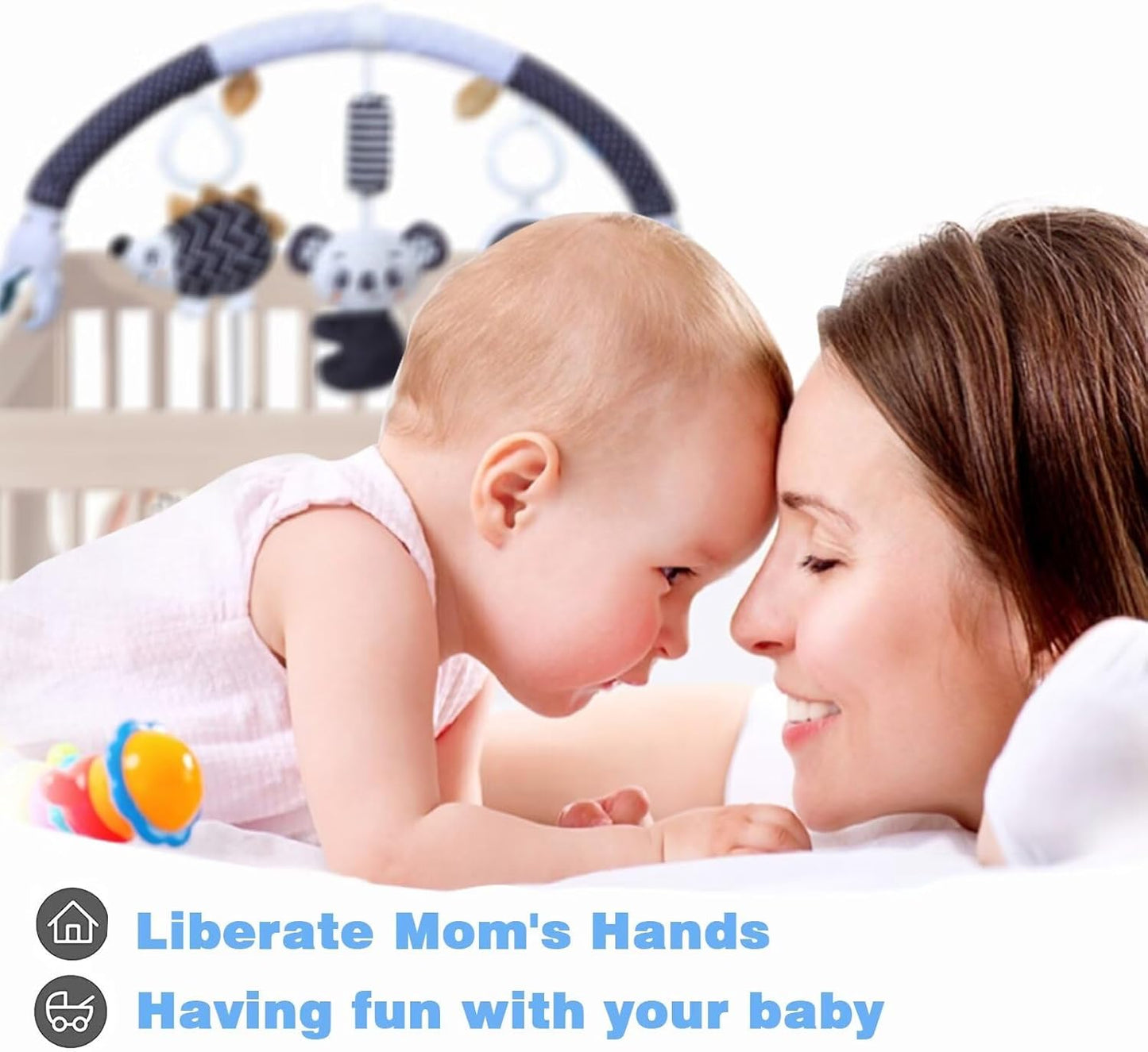 Pau1Hami1ton Baby Stroller Arch Toys, Car Seat Toys,Bouncer Toy Bar/Mobile for Bassinet,Adjustable Baby Hanging Toys Fit for Crib Bed,Stroller,Car Seat.S-19(Koala)