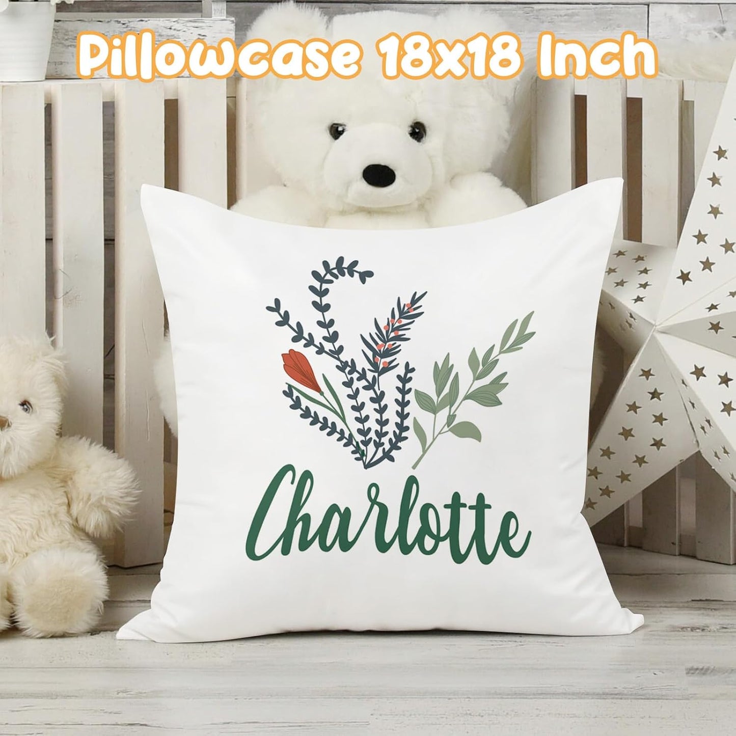 Custom Crib Bedding Set - Highland Cow Design Personalized Name Baby Nursery Bed 3 Pcs Set - Chic Soft Blanket with Dotted Backing, Sheet, Pillowcase for Newborn Girls Boys Gifts Color04
