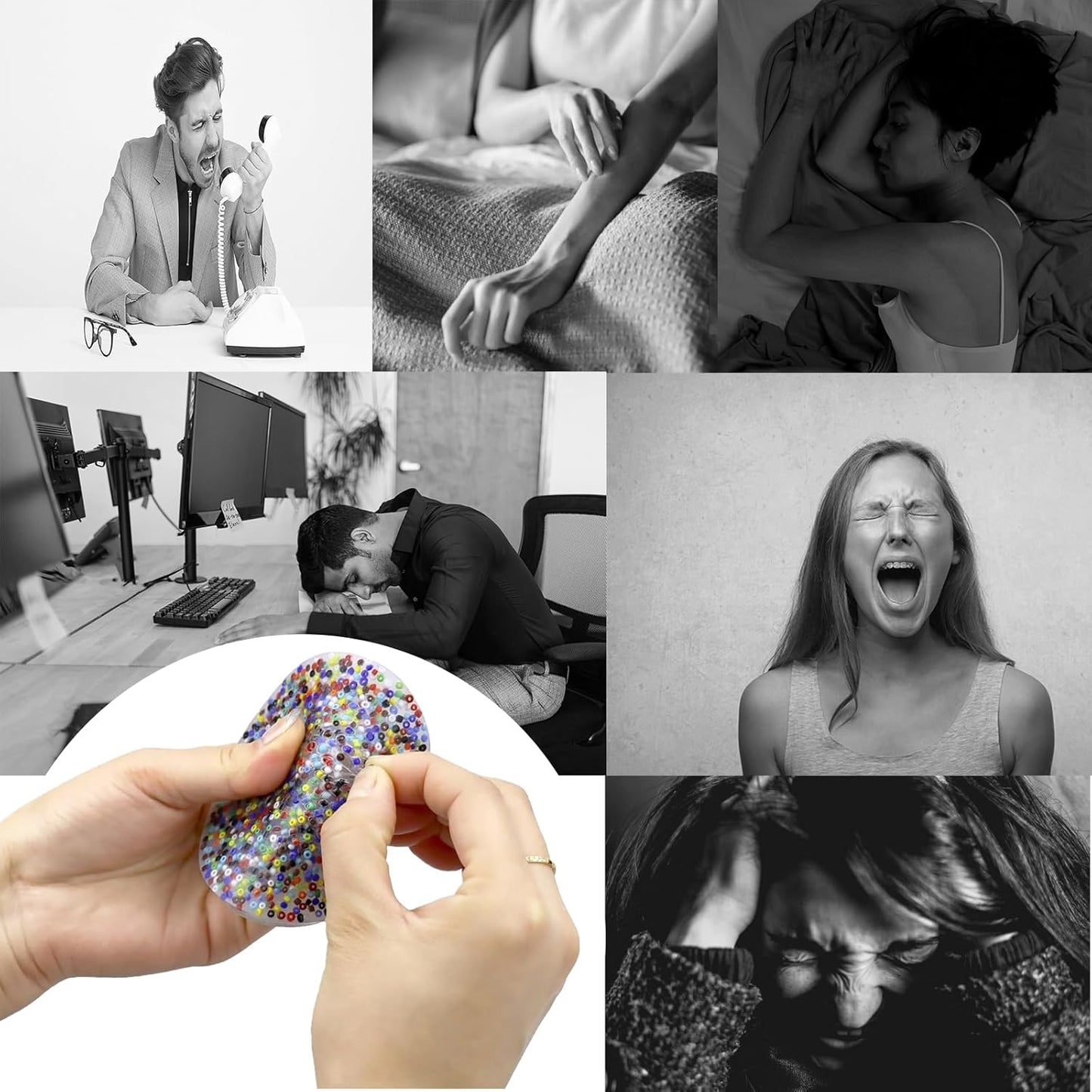 Skin Picking Fidget Toys,Trichotillomania Fidget,Fidget Toys for Adults Skin Picking,Anti Skin Picking Fidget Toys, Dermatillomania Fidget Toys,Picky Pad for Anxiety Fidget Skin Picking Toys (3Pcs)