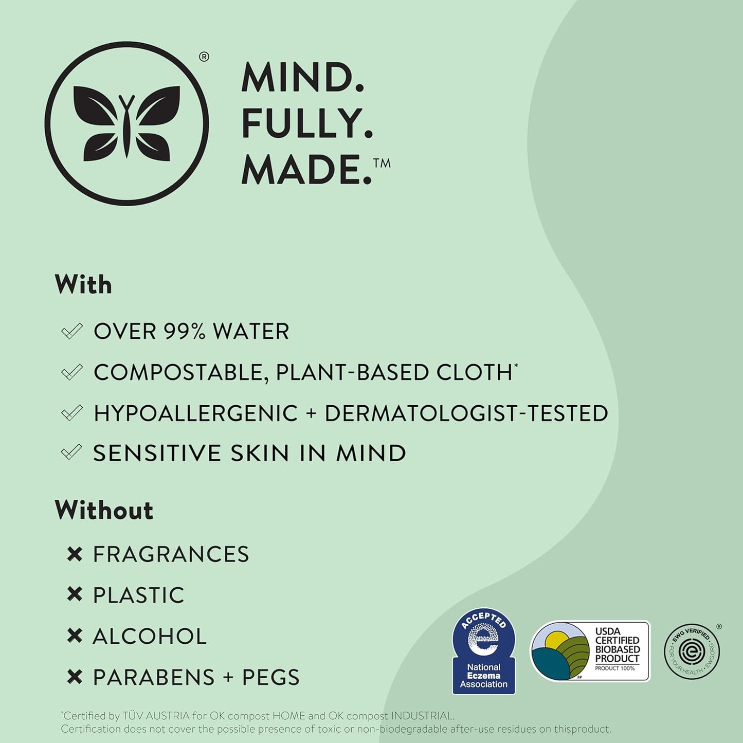 The Honest Company Clean Conscious Multi-Use Wipes | Hypoallergenic + Unscented for Sensitive Skin | Over 99% Water, Compostable, Plant Based, Baby Wipes | Pattern Play, 288 Count