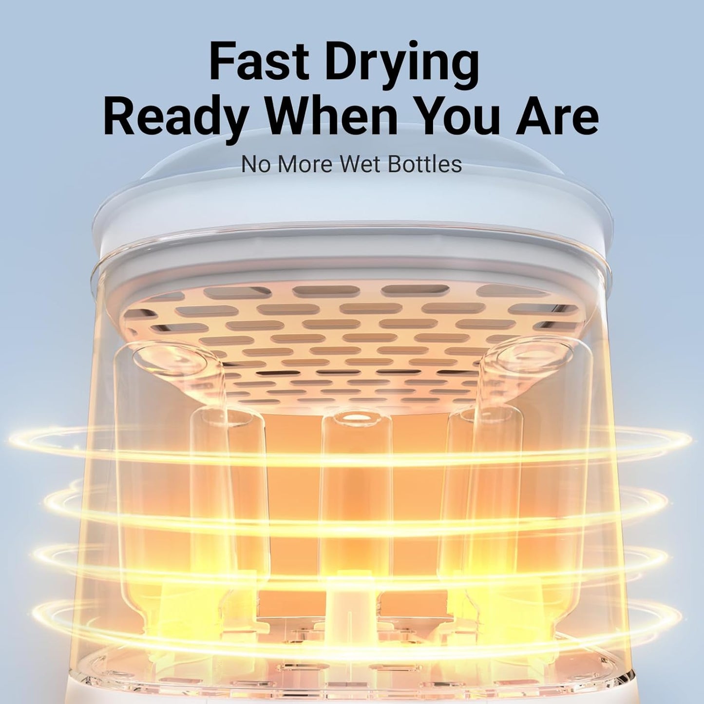 Bear Bottle Sterilizer and Dryer, 2 Layers Large Electric Steam Baby Bottle Sterilizer, Fast Bottle Sanitizer and Dryer for All Bottles & Accessories, Time-Saving Design