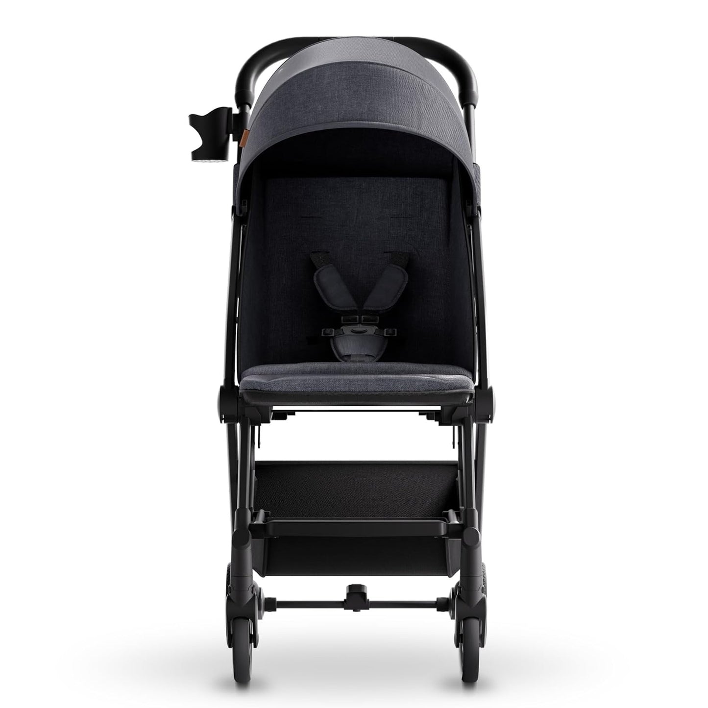 Mompush Lithe V2 Lightweight Travel Stroller, Compact Foldable Baby Stroller with Travel Bag, One-Hand Fold Stroller, Snack Tray, Mechanical Recline Seat, Airplane-Ready, UPF 50+ Canopy & Rain Cover