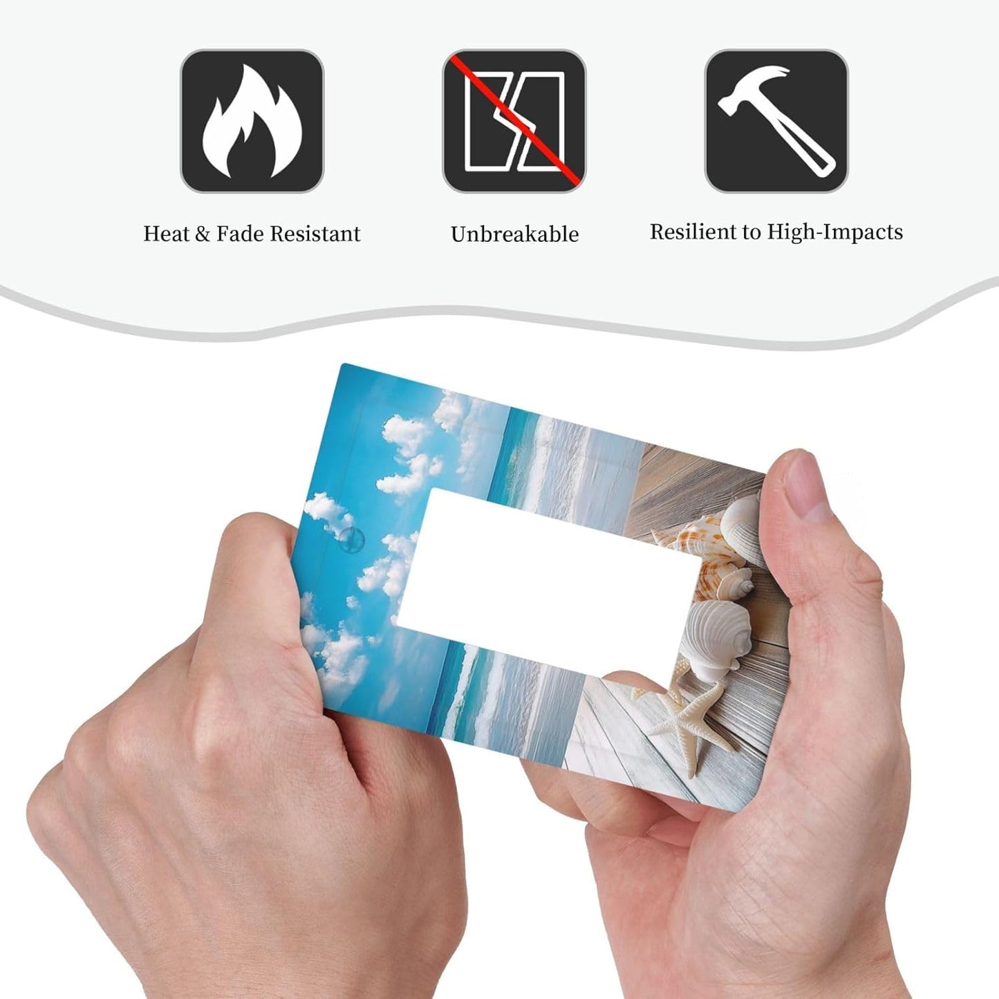 Decorative Outlet Covers Beach Waves Brown Wood Starfish Shells 1 Gang Single Rocker Light Switch Cover Plate Wall Plates Gfci Faceplate For Bathroom Living Room Decor