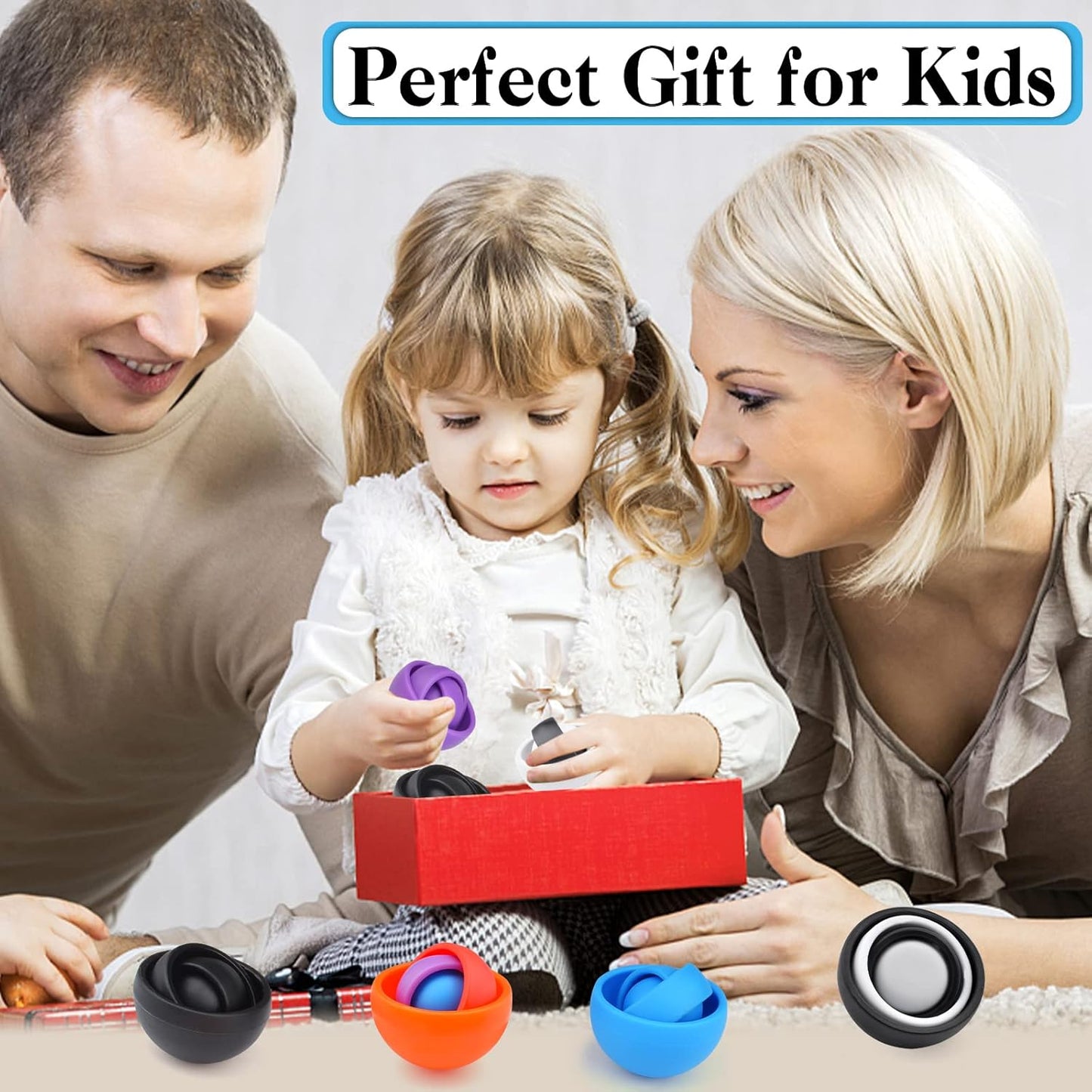Fidget Toys Adults 2PC, Sensory Toys for Kids with Autism, Cool Gadgets Gifts for Boys Girls Teens Kids, Quiet Office Desk Toy ADHD Stress Relief Finger Toy Fidget Spinner