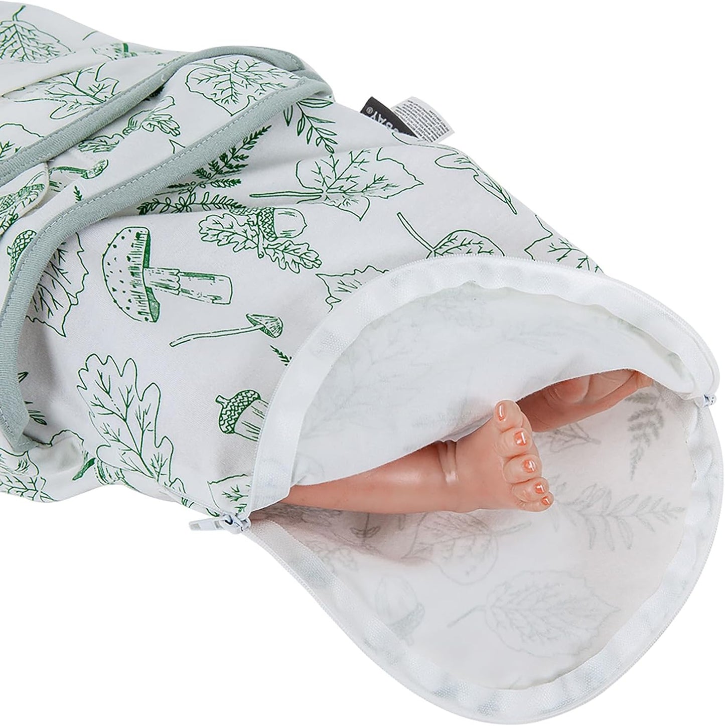 HOUSBAY Baby Swaddle Blanket Boy Girl, Super Soft 100% Cotton Newborn Adjustable Swaddles for 3-6 Months, 2-Way Zipper Sleep Sack 1 Pack