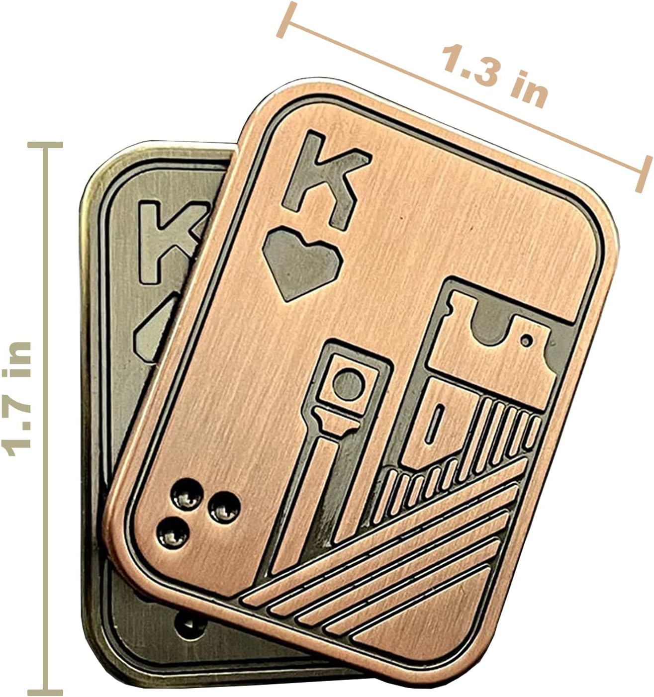 New Decompression Metal Poker Fidget_Slider, Hand Spinner Office Fidget Toys, Sensory Toys Anxiety Stress Relief Desk Toys Gifts for Adult Kids