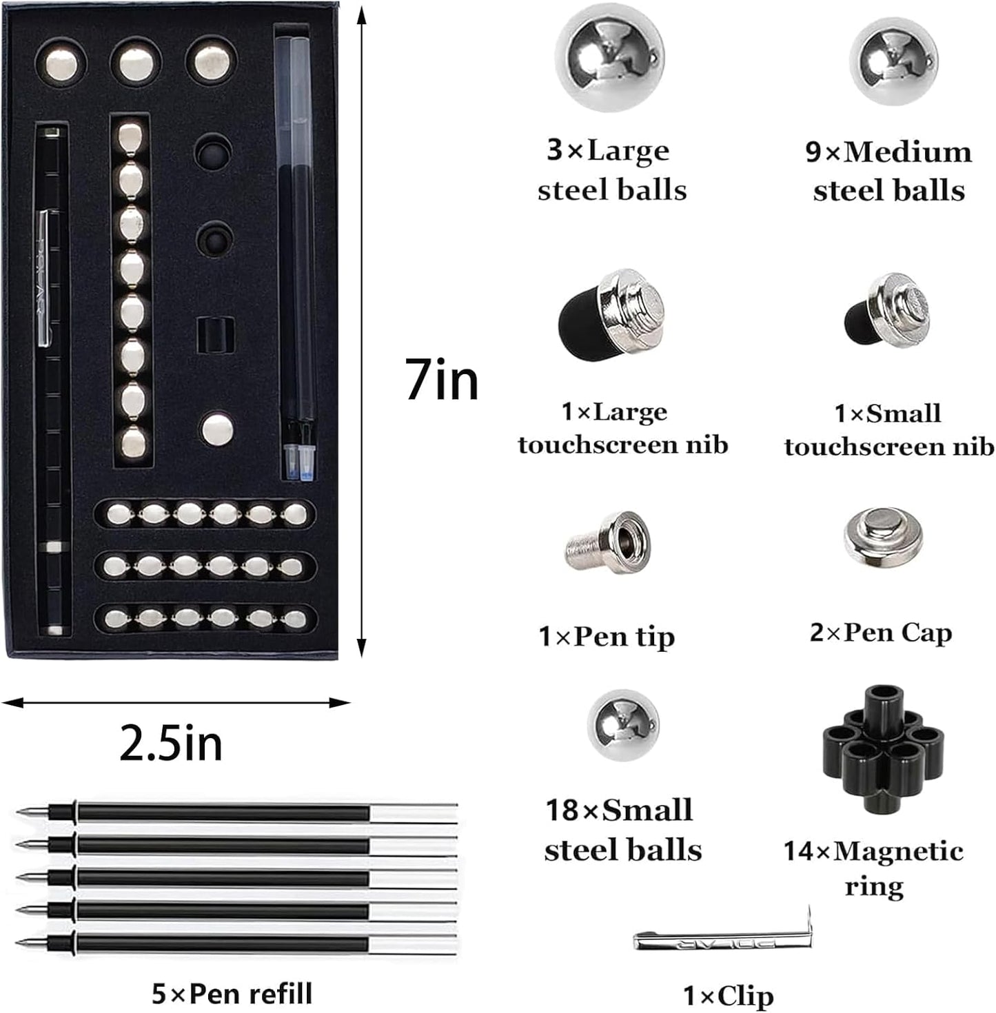 Fidget Pen,Magnetic Pen, Decompression Magnetic Toy Pen,Magnet Pen Fidget Toy Relieve Pressure Novel Toy Gift for Kids or Friends! (Big Blue)