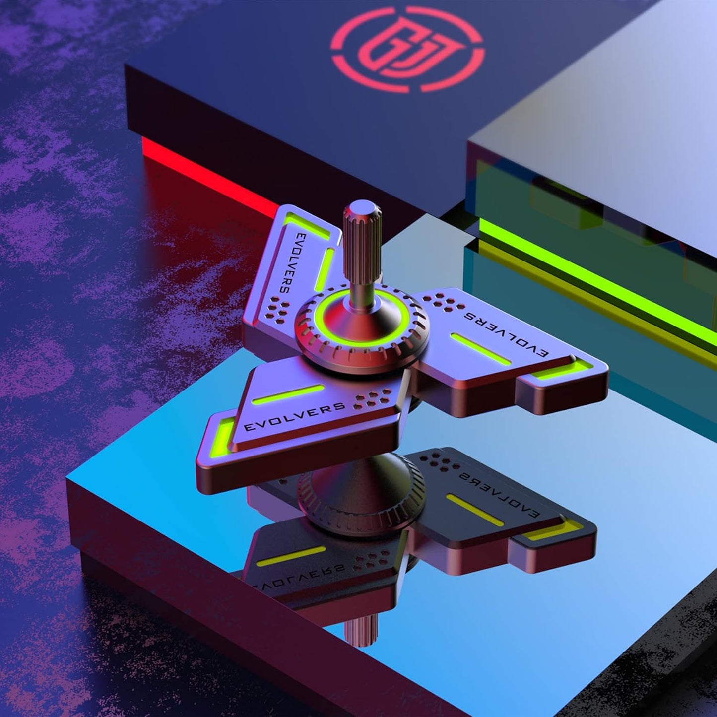 Cyclone Fidget Spinners,Silver Metal with Green Luminous,Durable High Speed Silent Bearing,Finger Hand Spinner,Relieve Stress & Anxiety,Toys/Gifts for Adults & Kids (DIY Accessories Included)