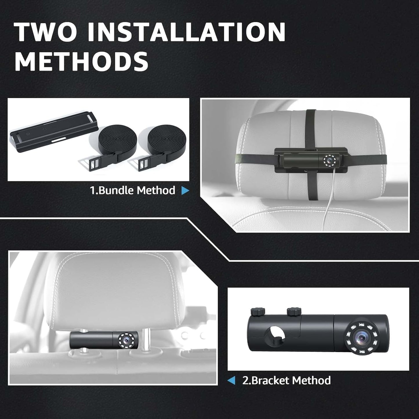 GROWNSY Baby Car Camera, HD Display Baby Car Mirror with Night Vision Feature, 4.3 inch Baby Car Camera with Monitor Wide Clear View, Backseat Camera Rear Facing to Observe Baby’s Every Move