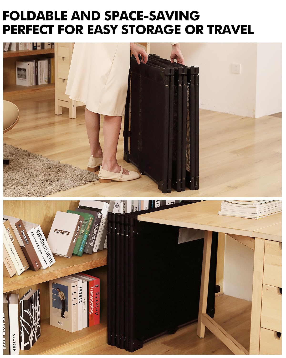 Extra Wide Baby Gate Playpen with Heat-Resistant Mesh,6 Panel Foldable Baby Fence,Indoor/Outdoor Safety Barrier,Dog Playpen & Fireplace Gate