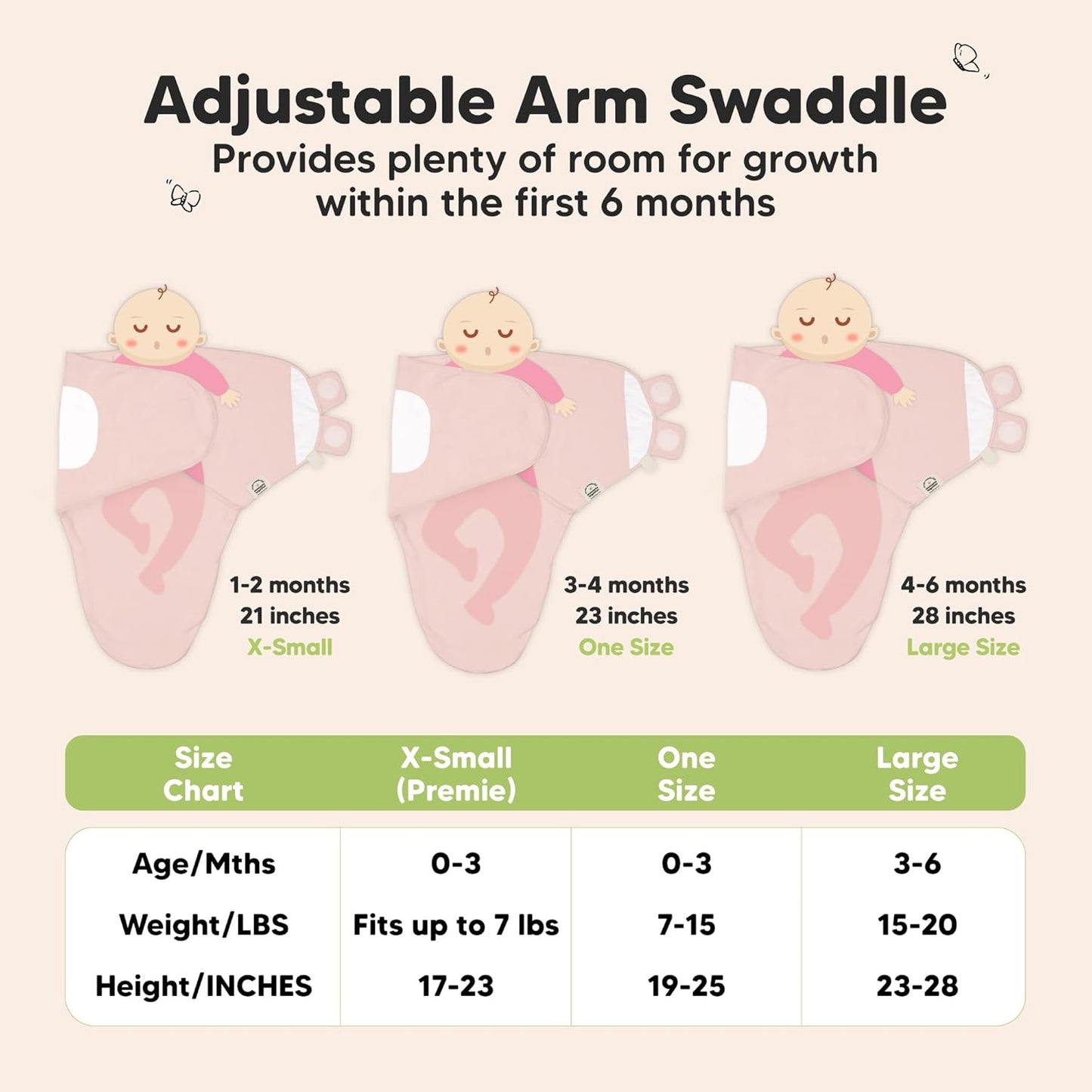 KeaBabies 3-Pack Organic Baby Swaddle Sleep Sacks - Swaddles for Newborns, Infant 0-3 Months, Baby Girls, Boys, Soft & Snug Newborn Sleep Sack, Nursery Swaddling Blankets (Daffodil)