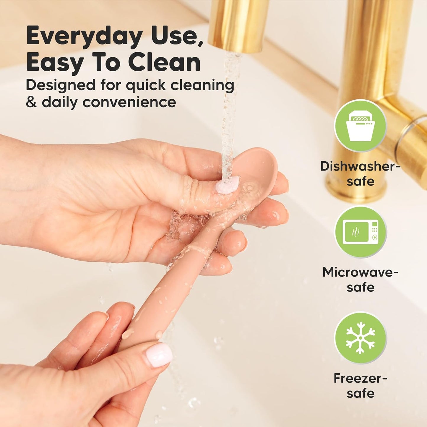 KeaBabies Silicone Baby Spoons, Self Feeding 6-12 months - 3-Pack Baby Weaning Eating Utensils, Toddler First Food Training Spoon, Infant, Kids Feeding Supplies Essential Set, Dishwasher-safe (Mellow)