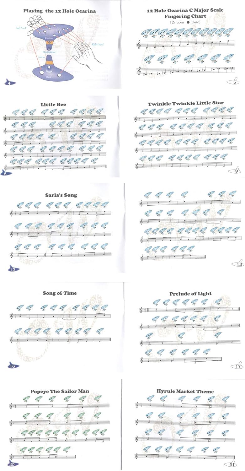 "Cheffort" 12 Hole Ocarina From Legend of,Alto C with Protective Bag,Buy ocarina,ocarina of time,Play by Link