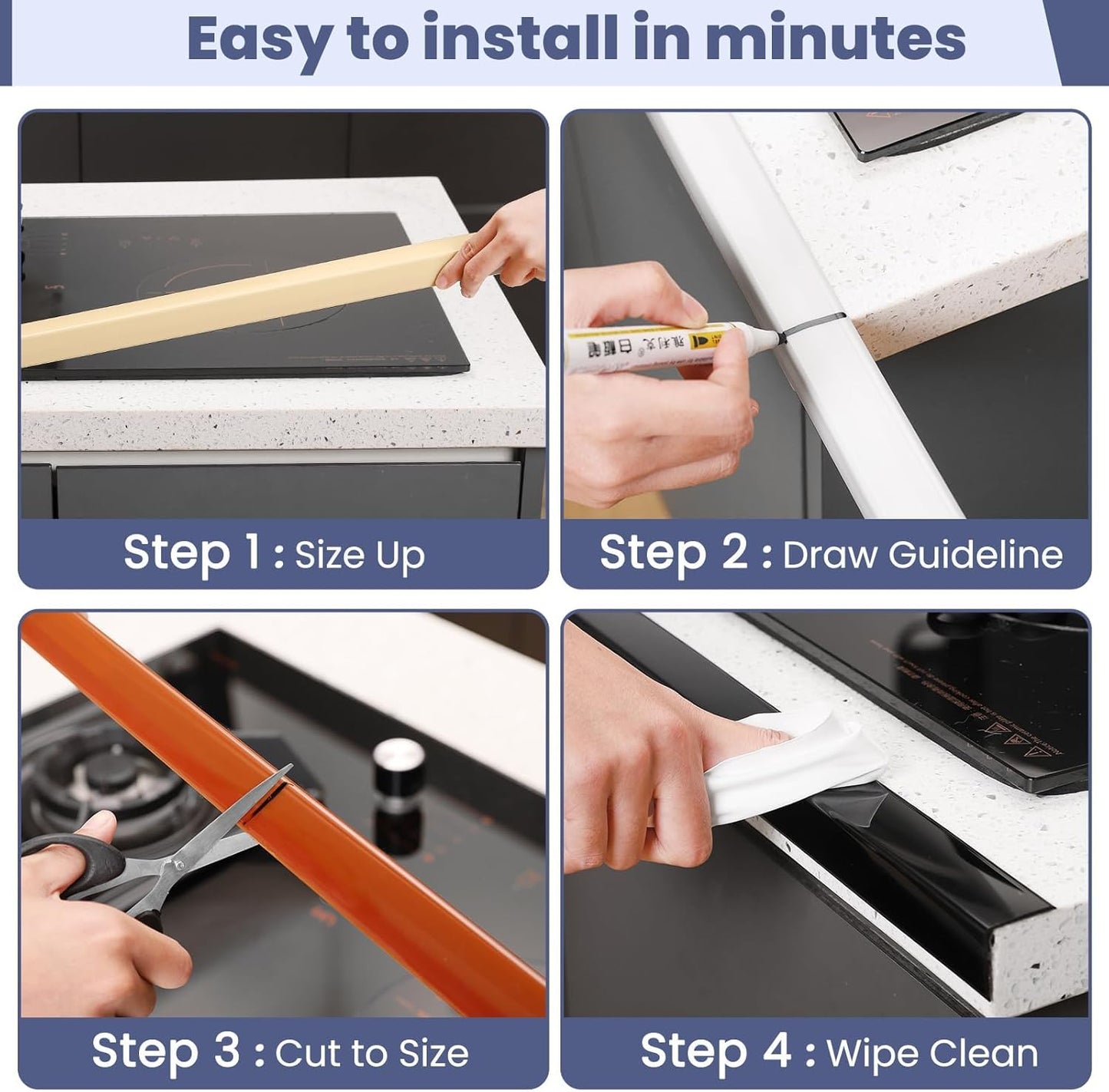 2PCS Wall Corner Protectors Guards - Self Adhesive Corner Protector & Corner Guards for Walls Edge Protection, Easy to Apply - No Tools Needed(Black, 39.37"x1.18")