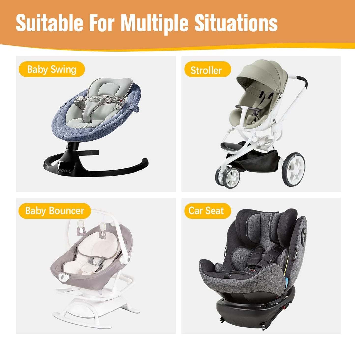 KAKIBLIN Baby Neck Pillow, Upgraded Baby Support Pillow,Head Pillows for Carseat, Newborn Neck Support for Car Seat,Pushchair,Travel(Brown)