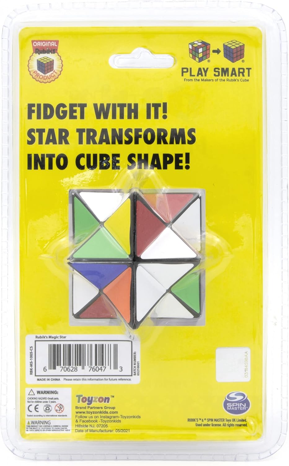 Rubik's Magic Star 2.5-Inch Fidget Toy