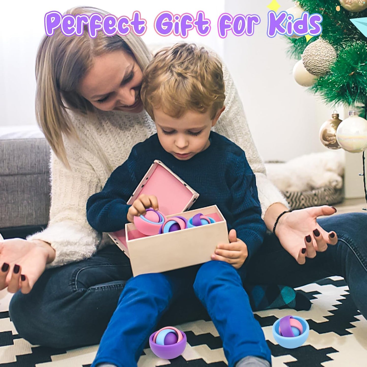 Fidget Toys Adults, Sensory Toys for Kids, Gift for Boys Girls Teens Halloween New Year Party Favors, ADHD Autism Stress Relief Finger Toys