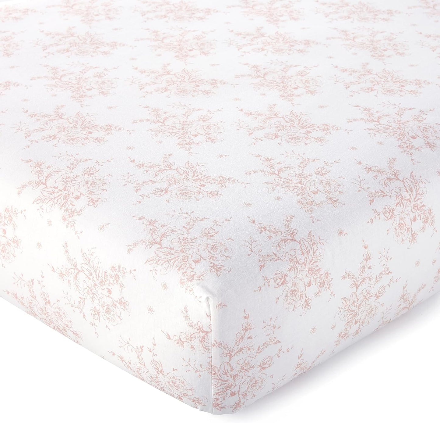 Levtex Baby - Heritage Crib Bed Set - Baby Nursery Set - Blush Velvet - Rich Velvet - 4 Piece Set Includes Quilt, One Fitted Sheet, Changing Pad & Skirt/Dust Ruffle