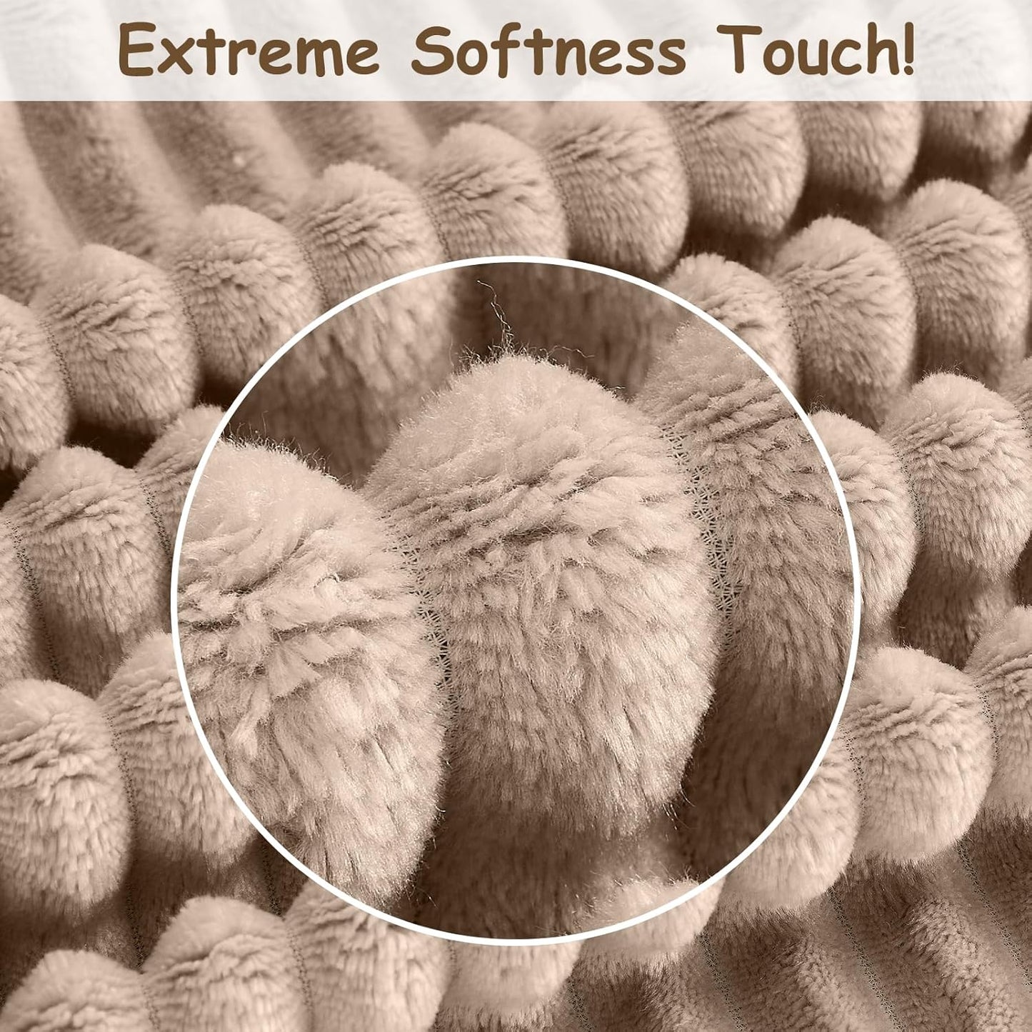 Soft Fleece Baby Blanket Ultra Cozy Baby Blankets for Boys Girls Warm and Lightweight Infant Toddler Newborn Receiving Gift with Reversible Stripes for Crib Stroller, 30x40 Inch, Linen