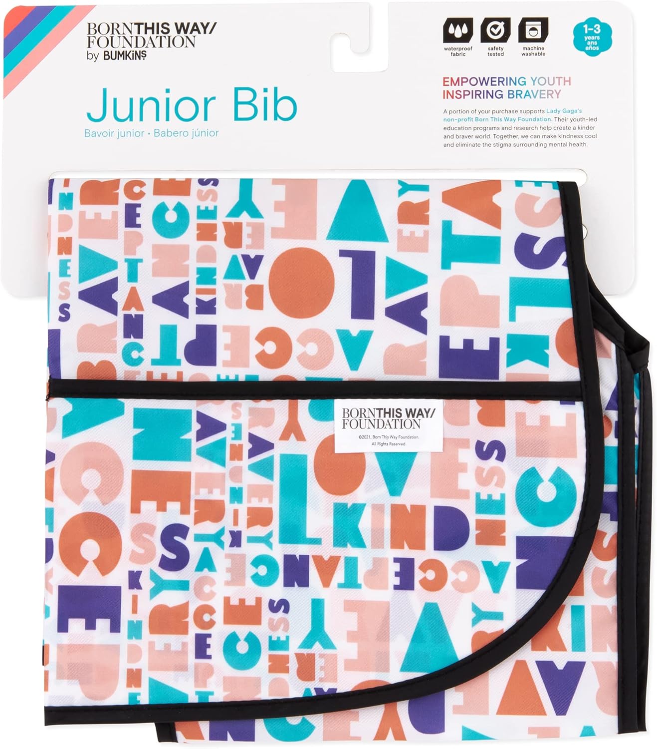 Bumkins Bibs - Toddler Bibs, Waterproof, Large for 1-3 Years, Short Sleeve