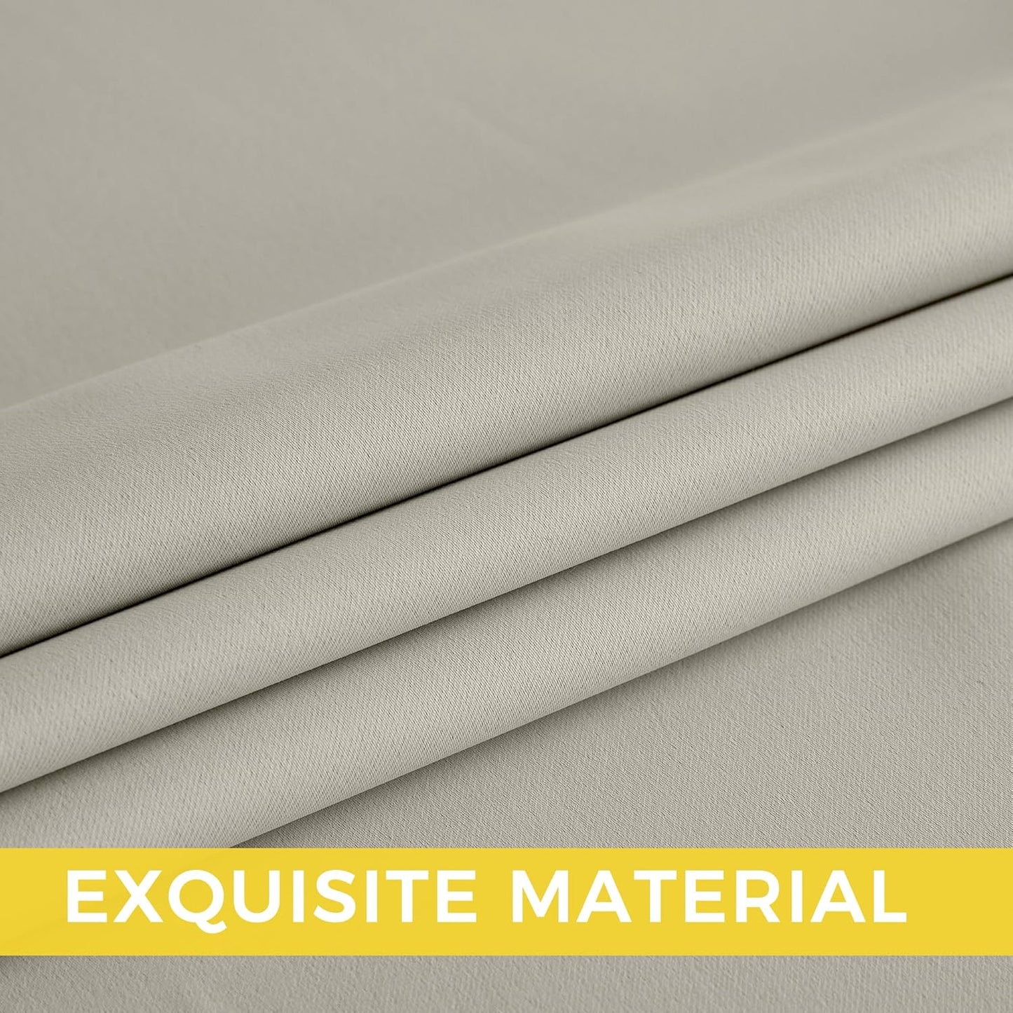 NICETOWN Living Room Curtains 84 inches Long 2 Panels, Natural Thermal Grommet Curtains for Living Room, Noise Reducing Privacy Window Treatment Shades for Bedroom, Laundry Patio, W52