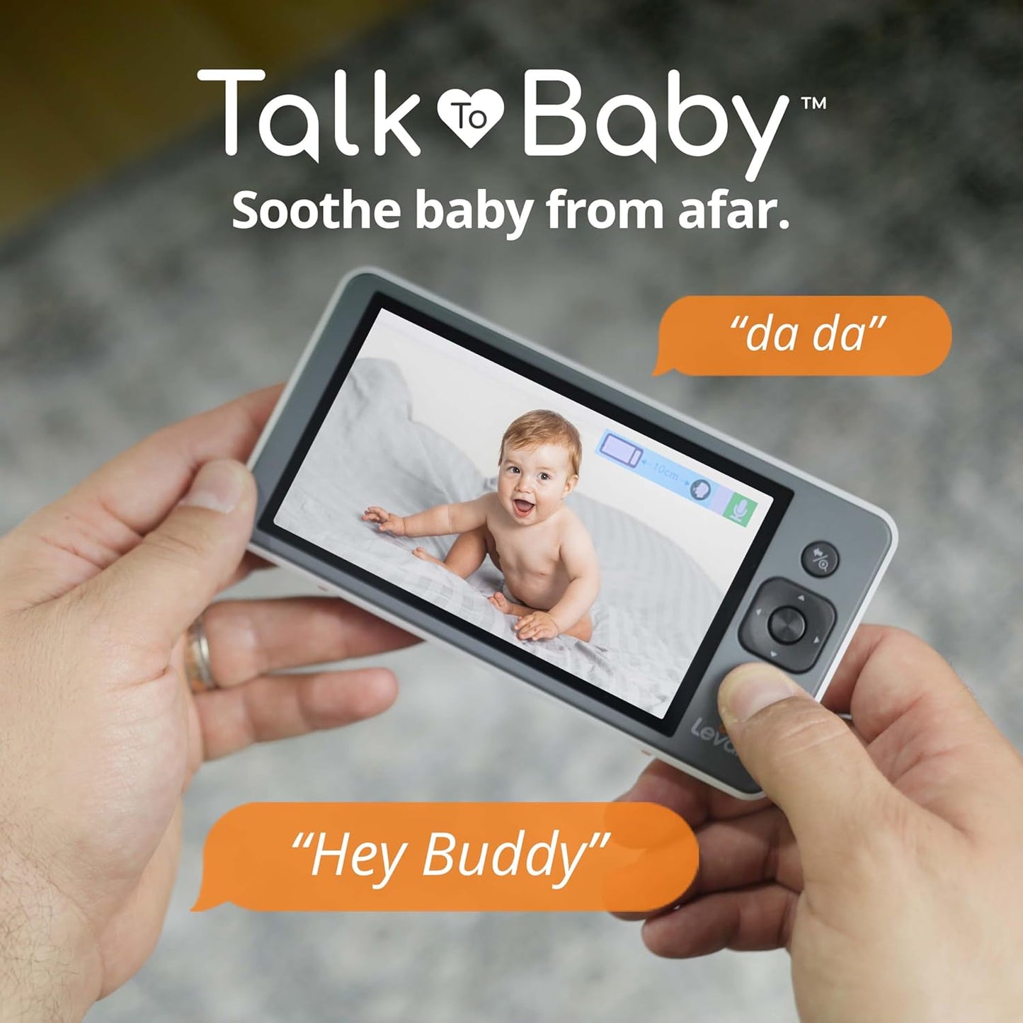 Levana Ella Video Baby Monitor, 5'' 720P Screen, 2 PTZ Cameras, 4 Days Battery Life, 3800mAh Battery, Night Vision, Two-Way Talk, No WiFi, 1000ft. Long Range Baby Monitor with Premium Carrying Case