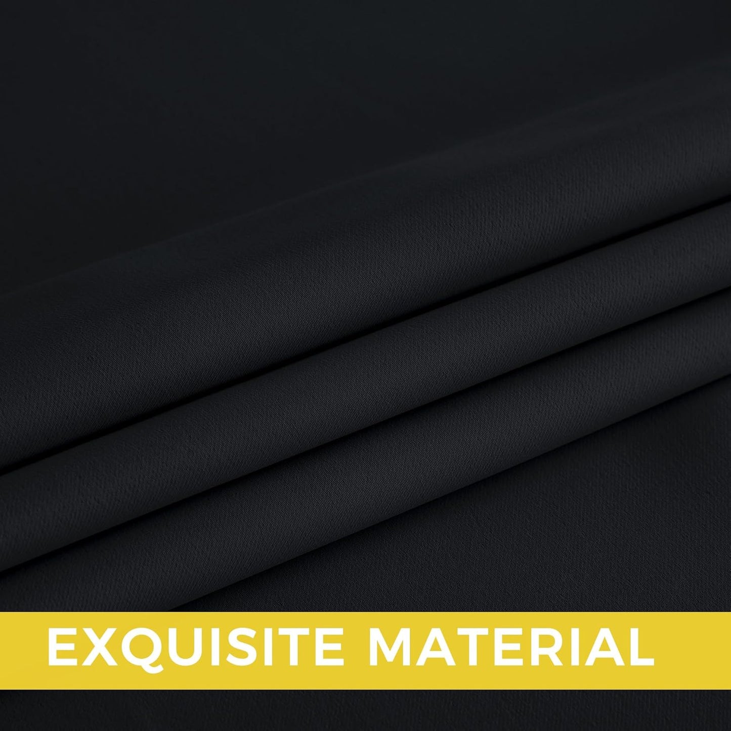 NICETOWN 100% Black Out Curtains 84 Inches Long 2 Panels for Living Room, Bedroom, Office Thermal Insulated Blackout Drapes Solid Grommet Noise Reducing Window Curtains, W40