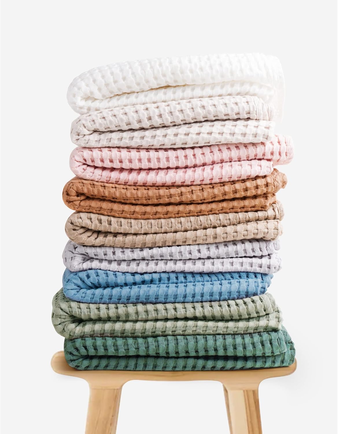 Konssy Waffle Baby Blanket - Soft & Cozy Nursery Swaddle Blanket, Lightweight Toddler Throw for Boys & Girls, Ideal for Wrapping (Oat)