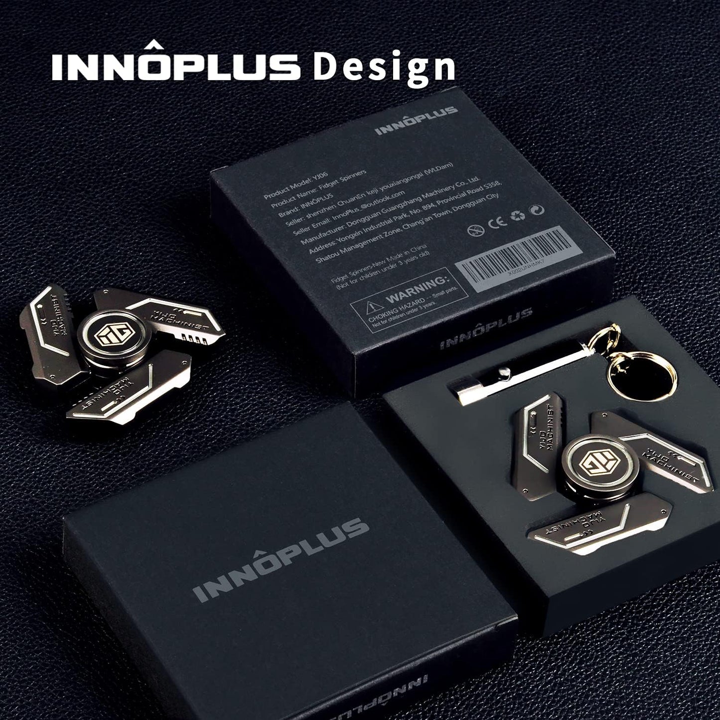 Fidget Spinners, Fidget Spinners Toy, Stress Anxiety ADHD Relief Figets Toy, Spinner Gifts for Adults and Kids, Metal Finger Hand Toy with Luminous Light, Absorb Solar Light Then Release in Dark