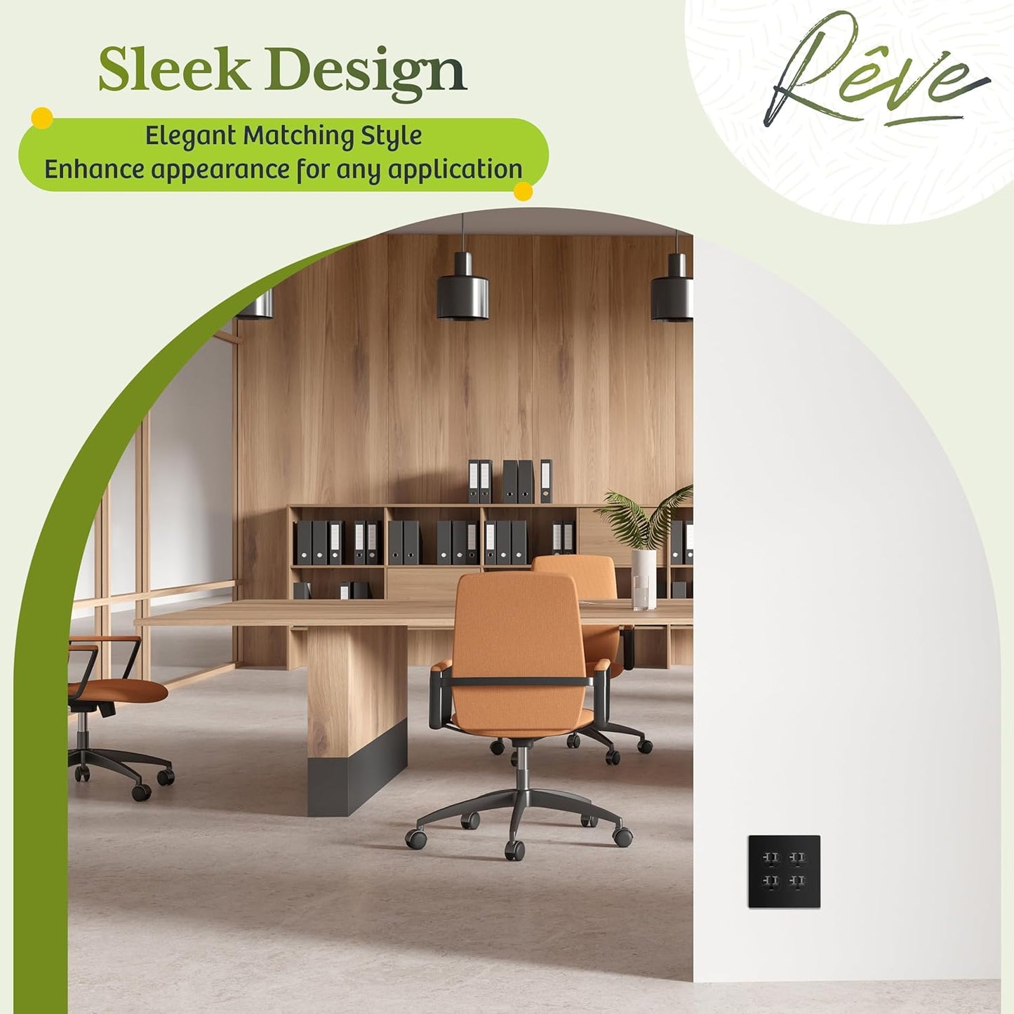 TG Screwless Duplex Wall Plate, Child Safe Double Receptacle Outlet Cover, Standard Size, 2-Gang 4.68" x 4.73", Unbreakable Polycarbonate Thermoplastic, UL Listed, SP-S2-BK, Glossy, Black