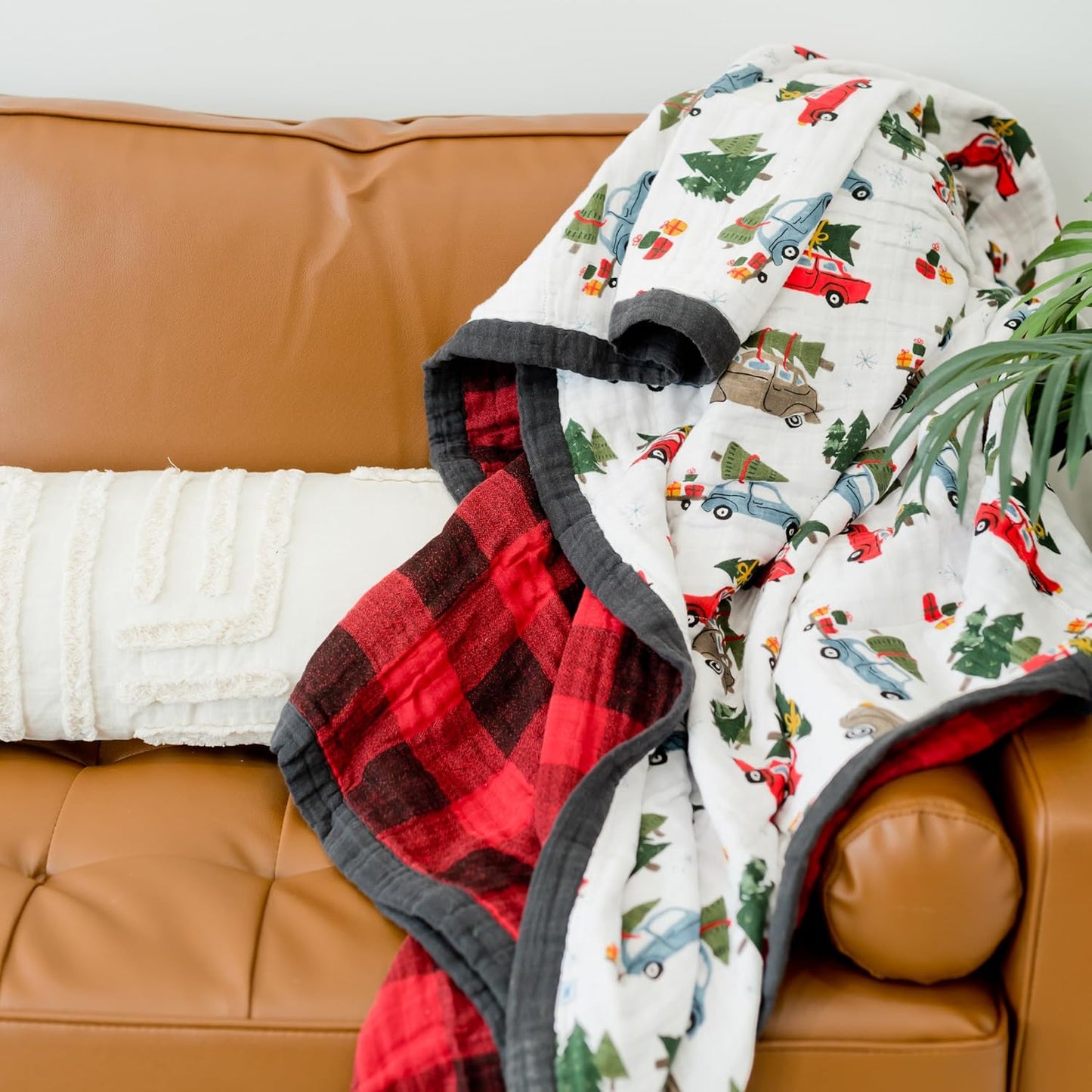 Little Unicorn Original Premium Cotton Quilt | Multi-Layered & Extra-Soft Muslin Fabric |for Babies & Toddlers (Holiday Haul)