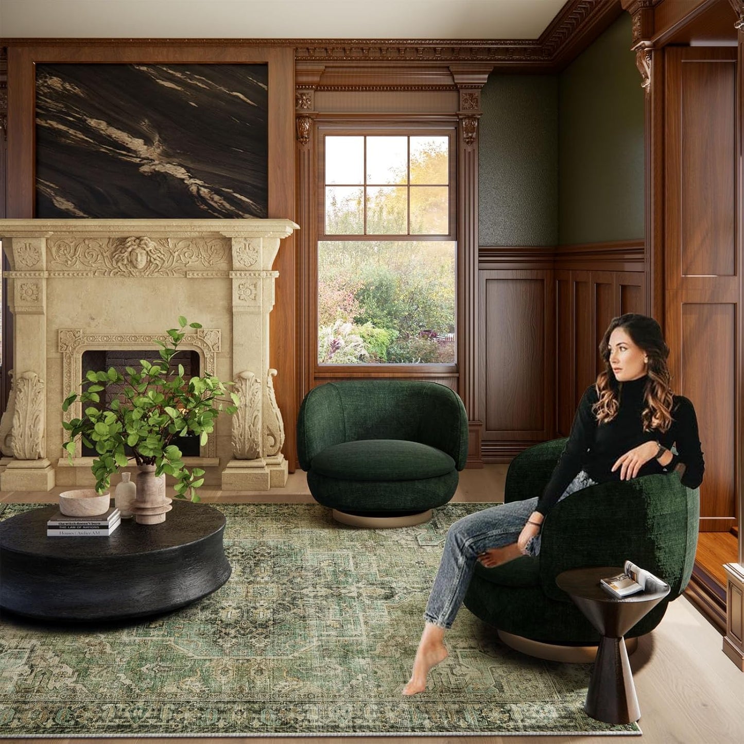 Machine Washable Throw Rugs for Entryway: Door Mat Indoor Entrance 4x6 Small Rug Stain Resistant Non-Slip Low Pile Soft Carpet for Kitchen Front Door Indoor Entrance Entry Bedroom