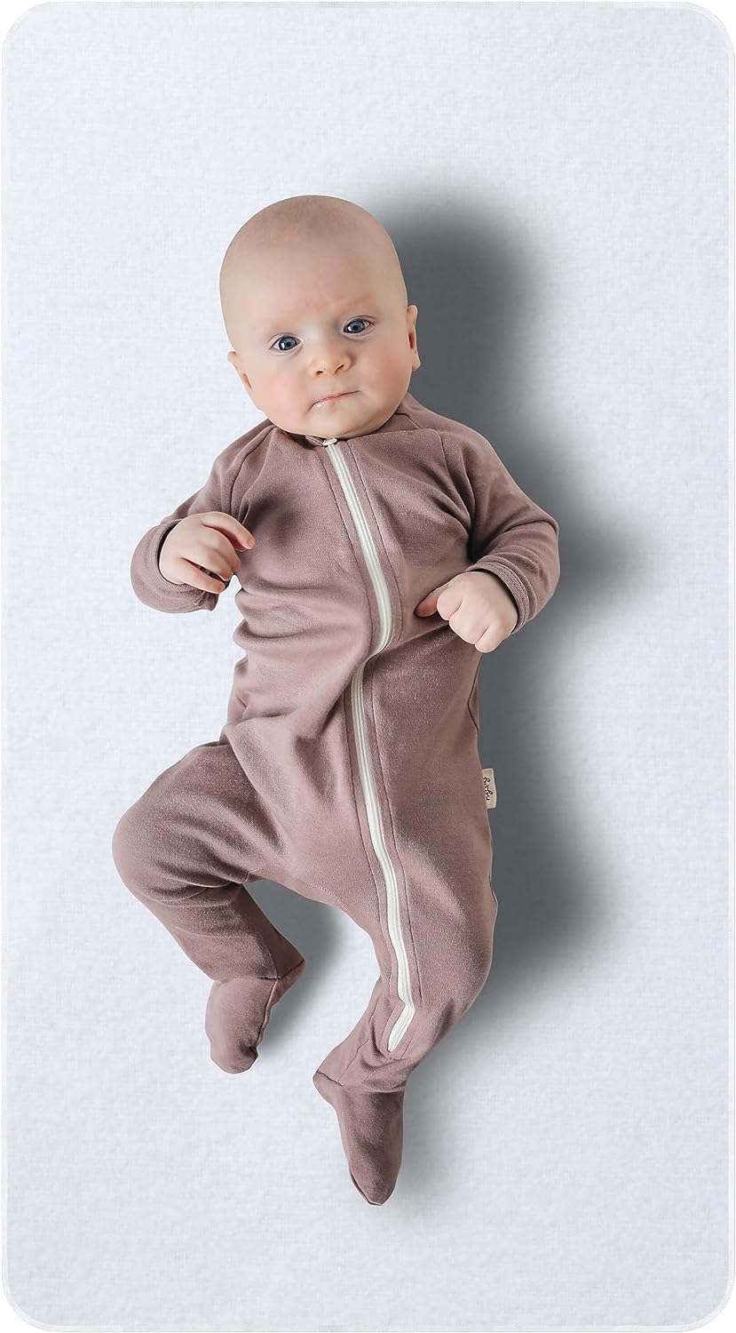 Flannel Crib Protector Pad,100% Waterproof Mattress Protector Pad, One Size, 27" X 39", 2Pack